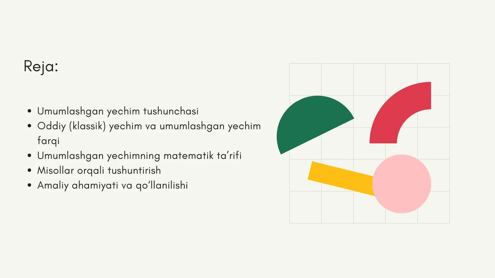 Umumlashgan yechim tushunchasi 2