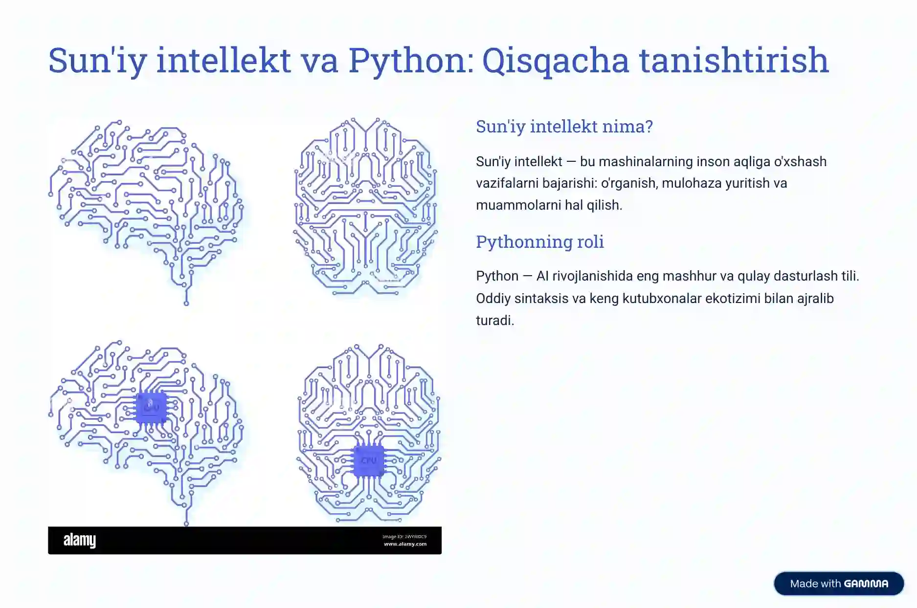 Pythonning sun’iy intellekt texnologiyalaridagi o‘rni. 2