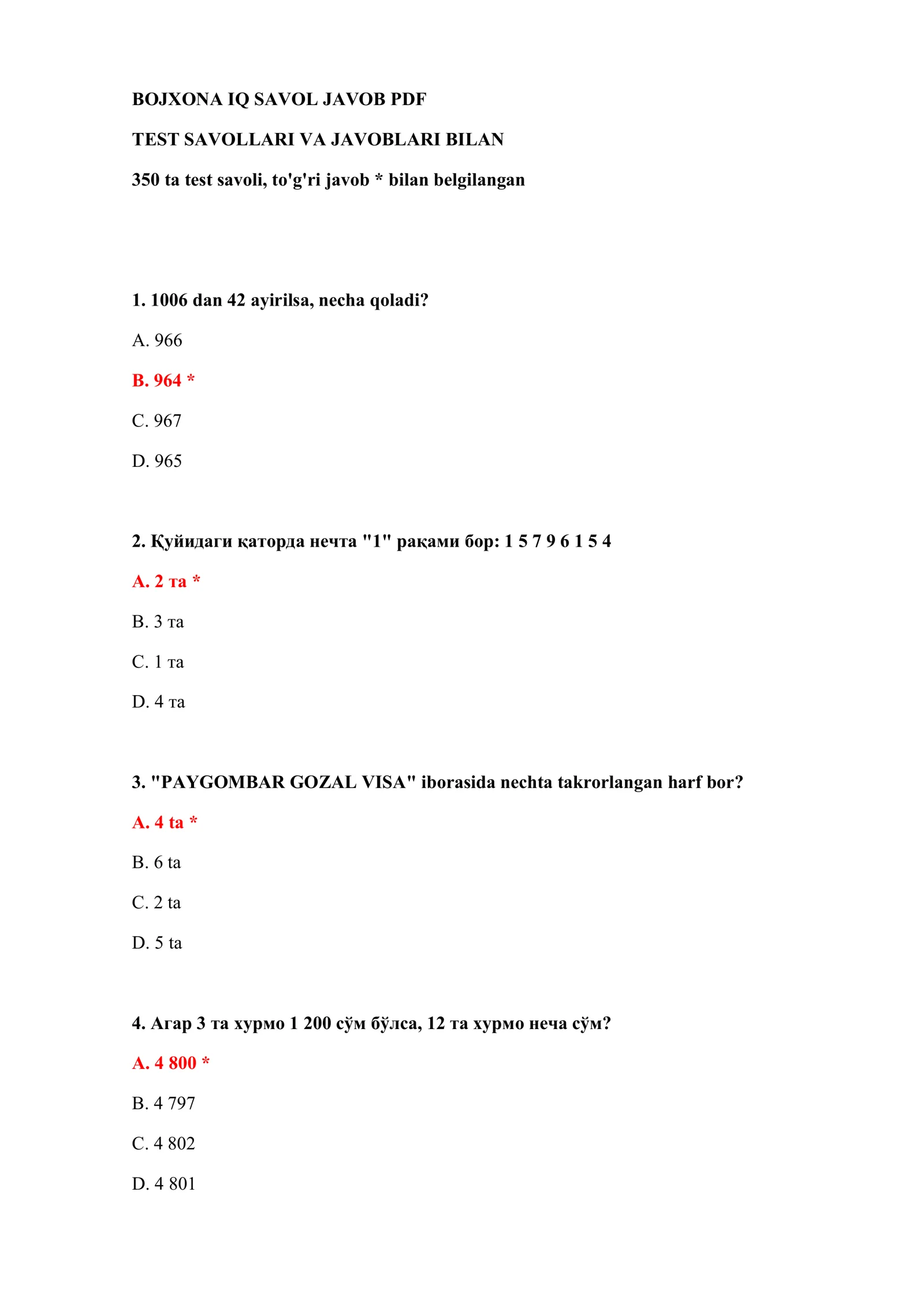 BOJXONA IQ SAVOL JAVOB PDF 2