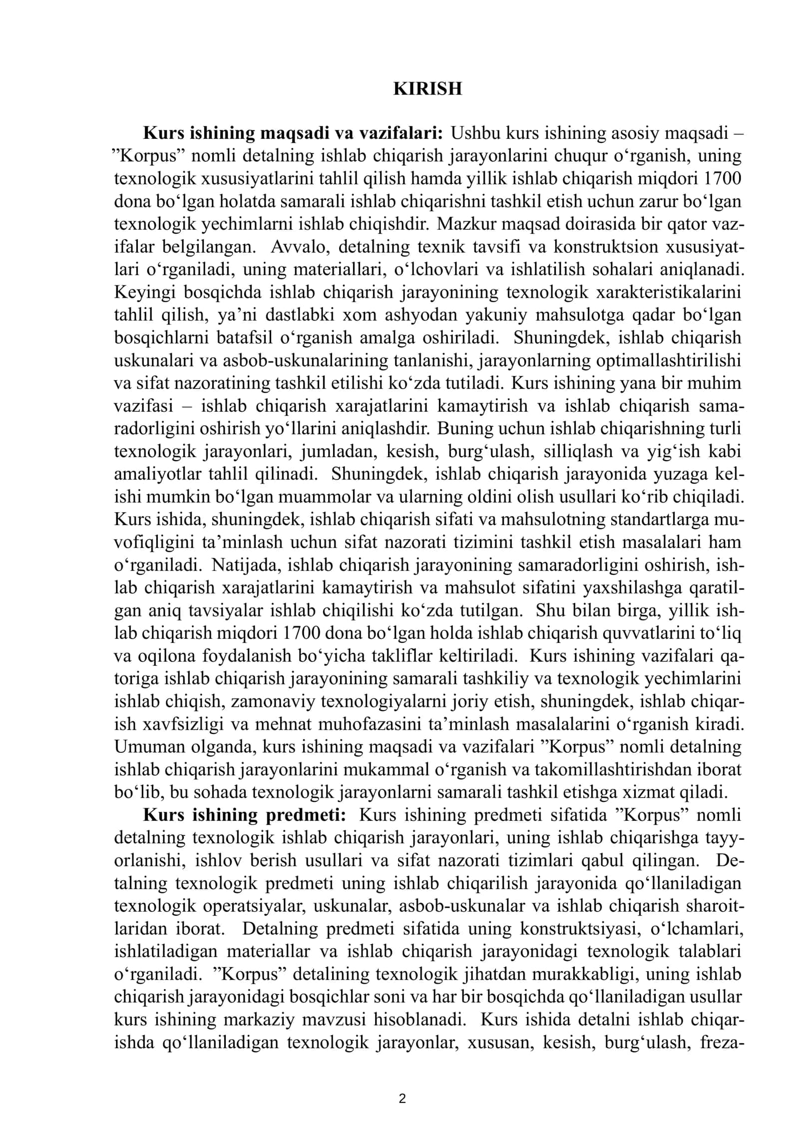 "Mashinasozlik texnologiyasi asoslari" 3