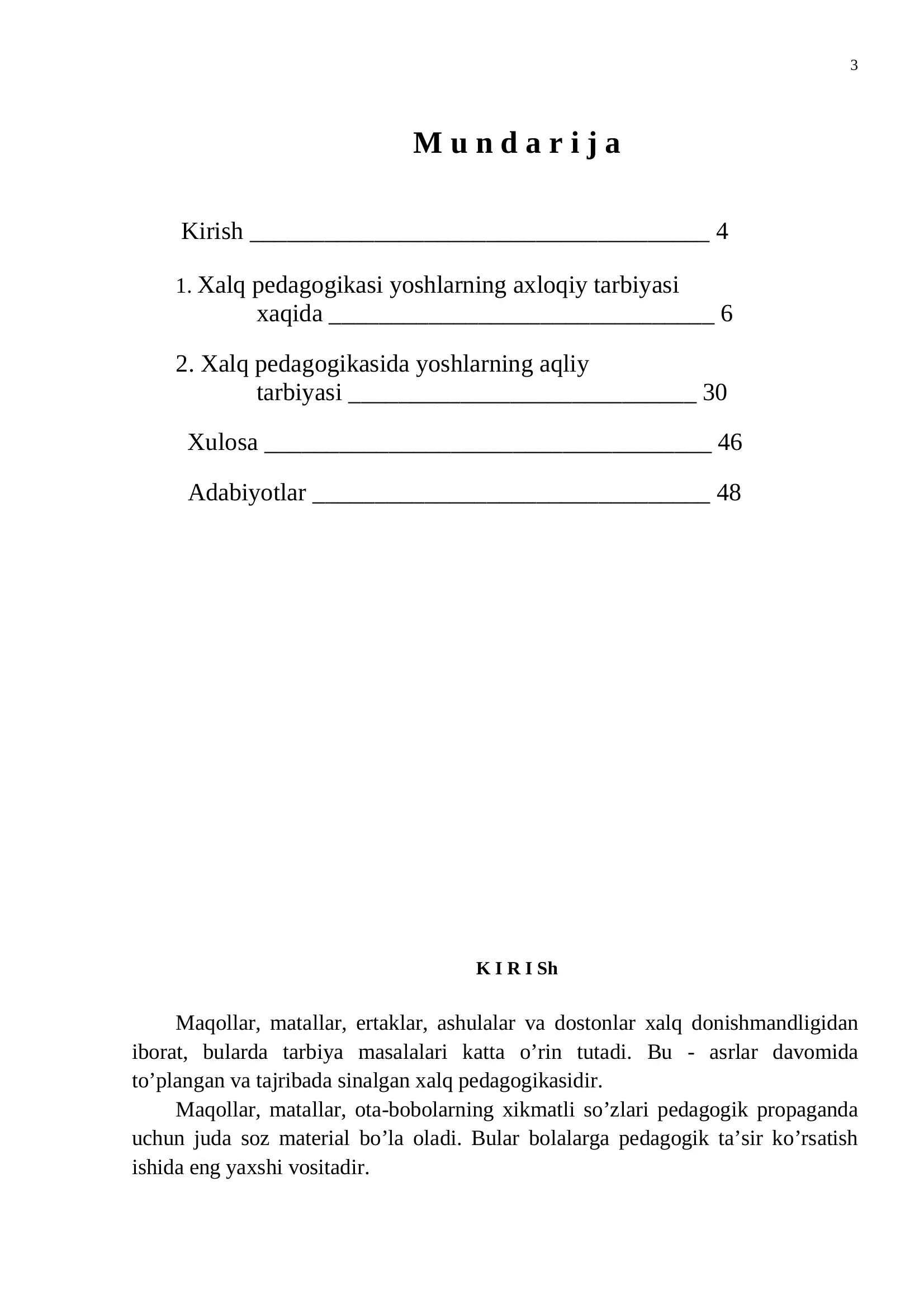 Barkamol avlod tarbiyasining asosi xalqning ta'lim-tarbiyaviy an'analarida 3
