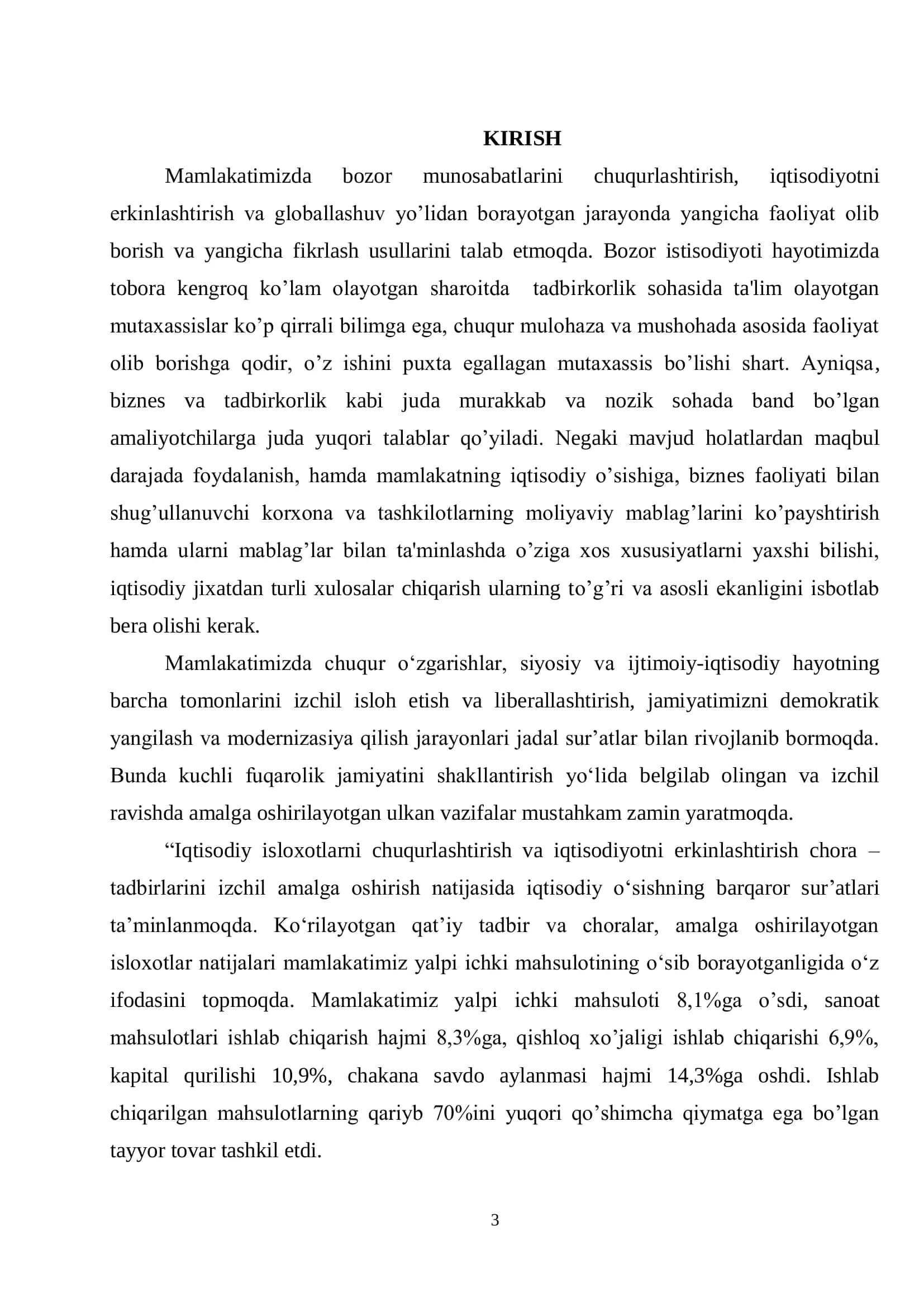 “KOMPANIYADA KORPORATIV STRATEGIYASINI ISHLAB CHIQISH MAZMUNI VA ASOSIY YO’NALISHLARI » 3