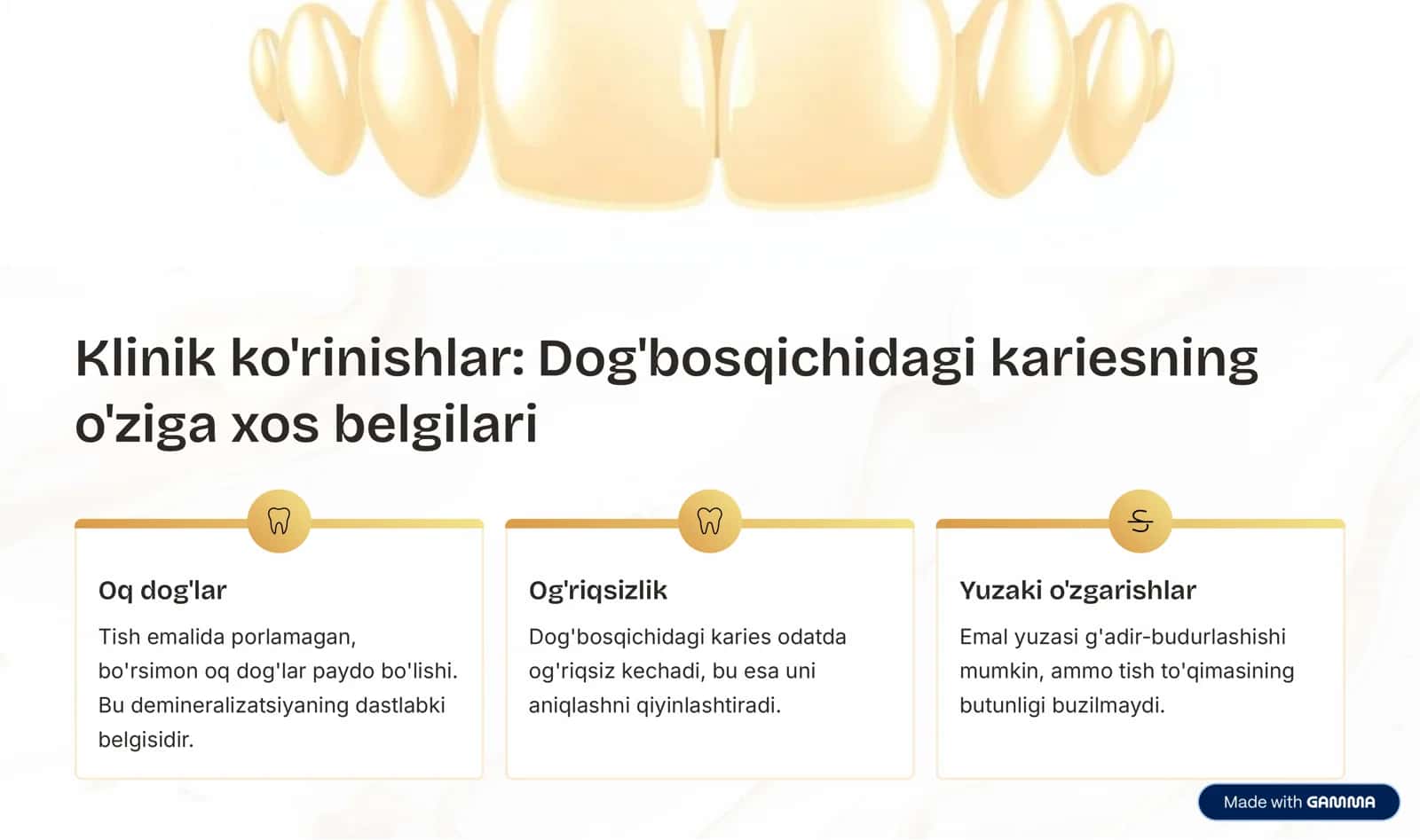 Kariesni qiyosiy tashxislash 3