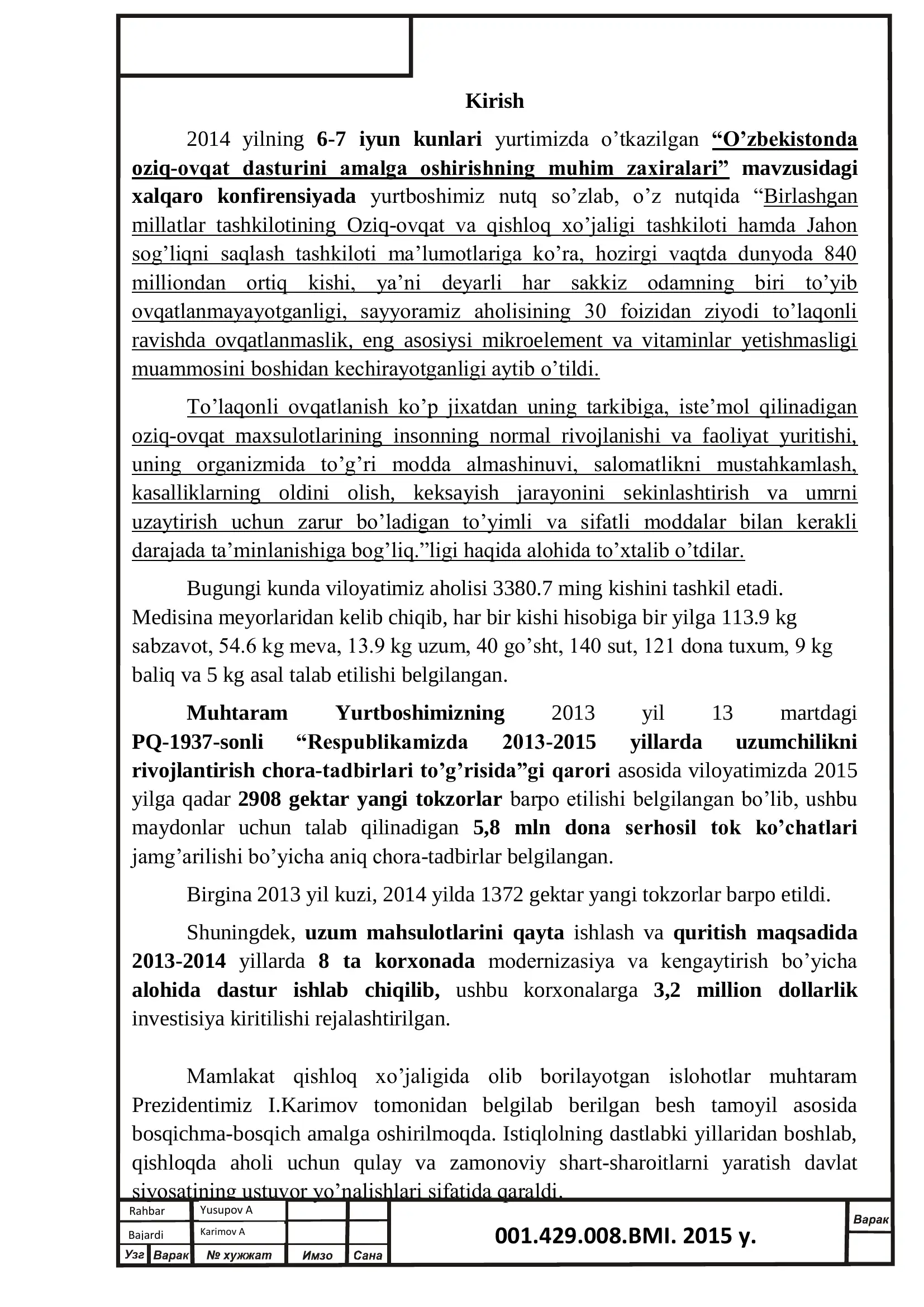 Qishloq xo’jalik mahsulotlarini saqlash va qayta ishlash texnlogiyasi 3