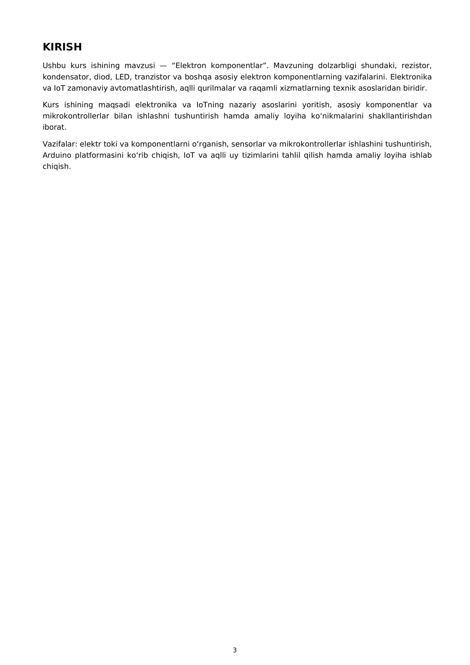 Elektron komponentlar 3