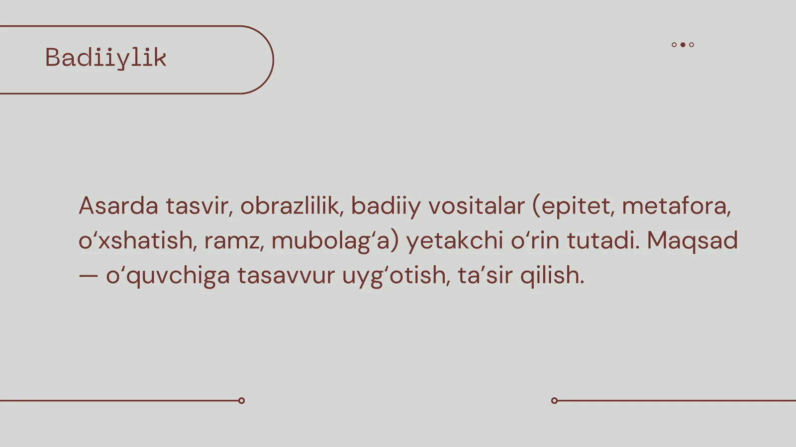 Badiiy asar uslubi 3