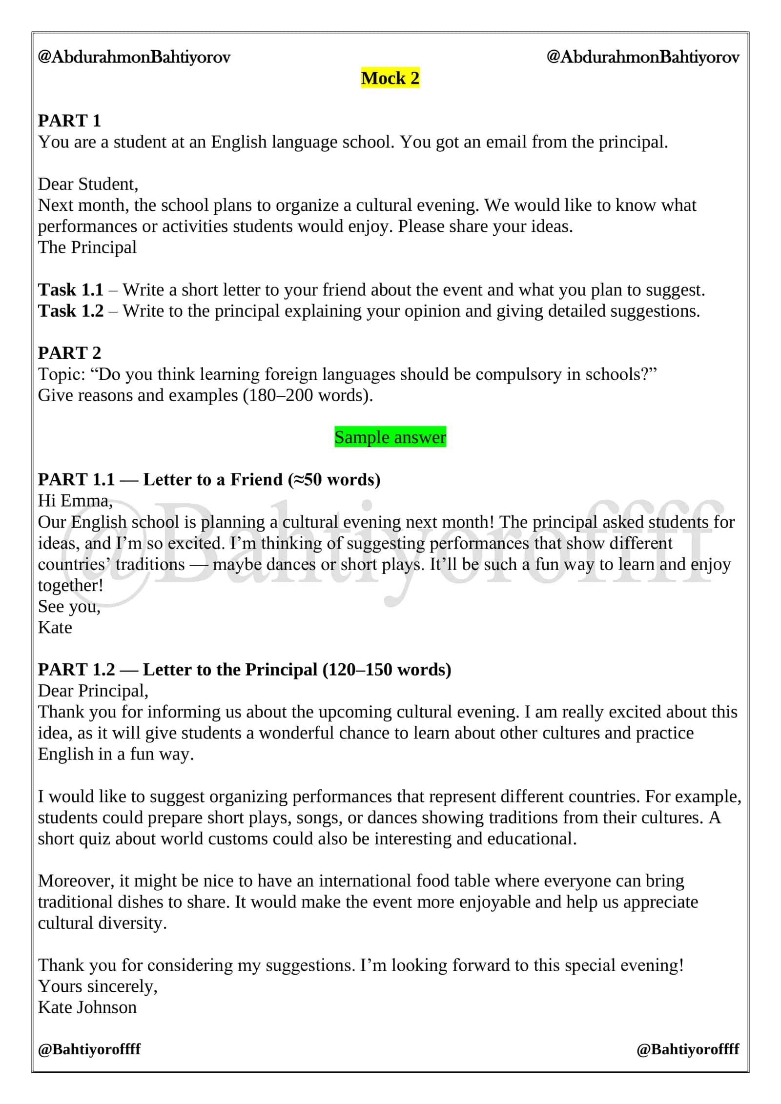Writing Tasks 3