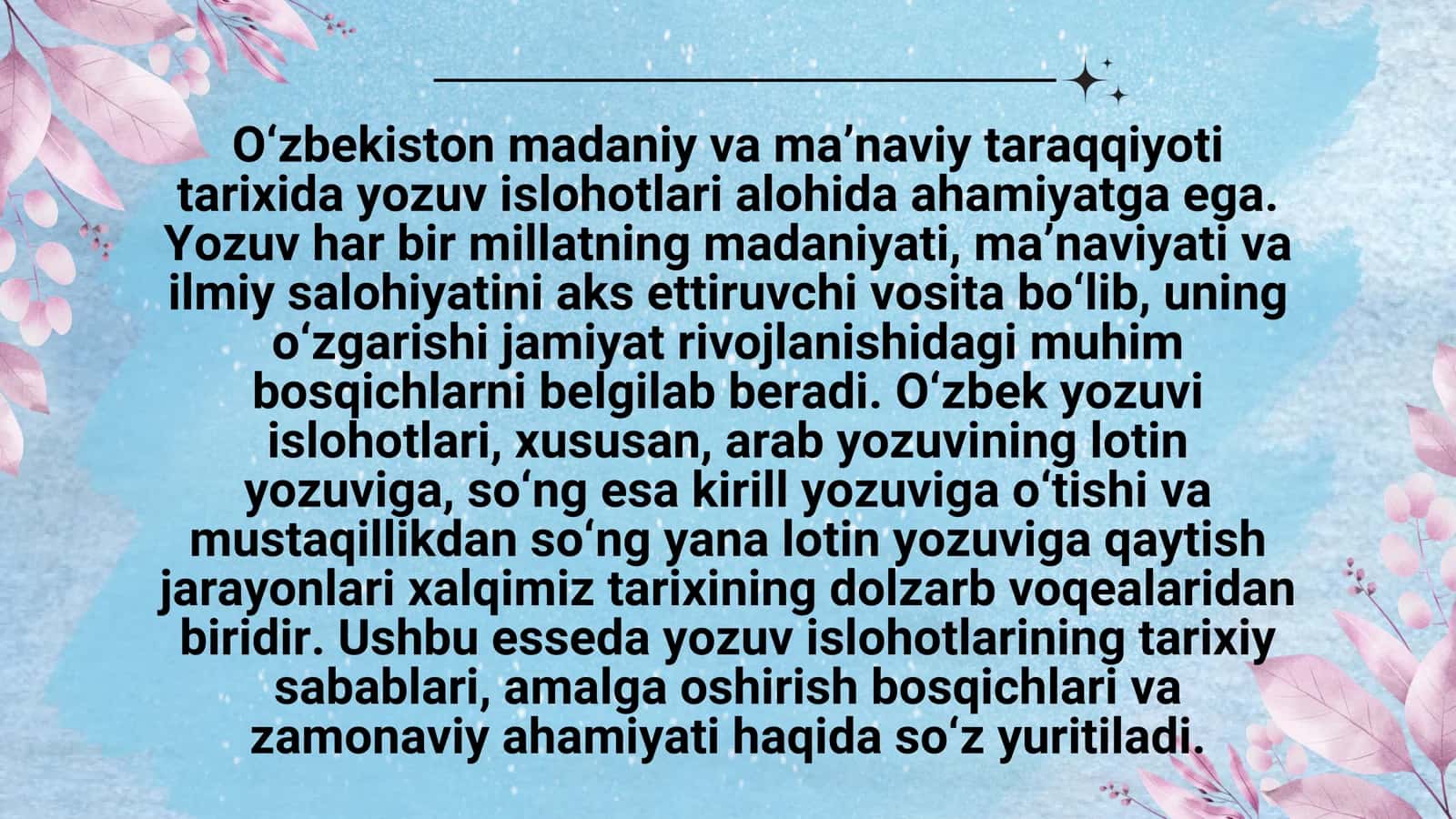 O‘ZBEK YOZUVIDA O‘TKAZILGAN ISLOHATLAR 3