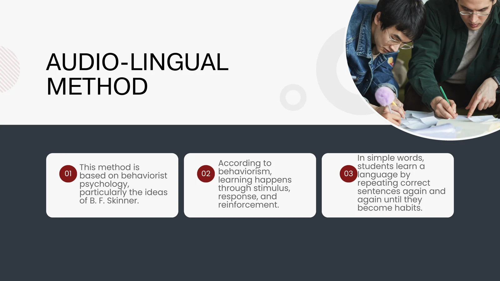 THE AUDIO-LINGUAL METHOD 3