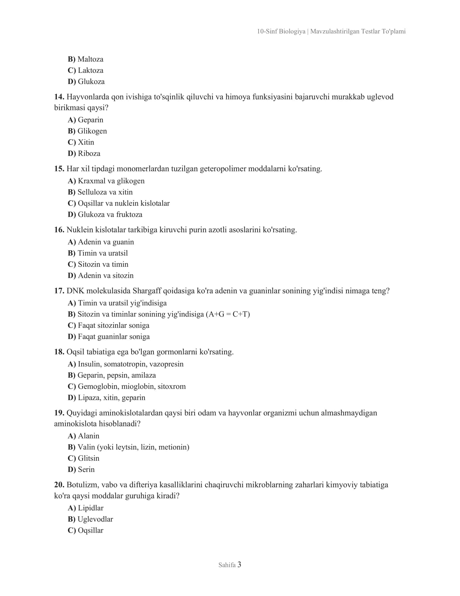 BIOLOGIYA (10-SINF) DARSLIGI ASOSIDA 3