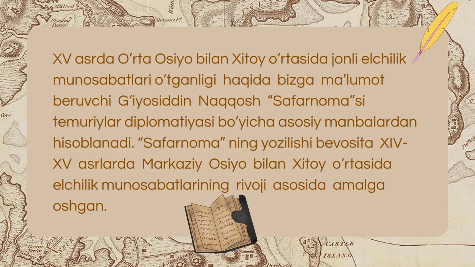 GʻIYOSIDDIN NAQQOSHNI XITOY SAFARNOMASI KUNDALIGI 3