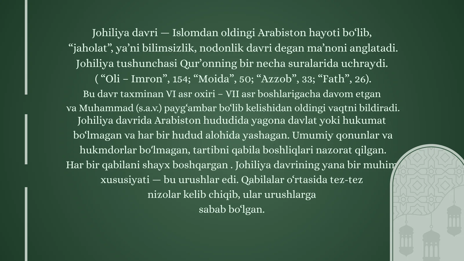 ISLOM DINI TARIXI VA MOHIYATI 3