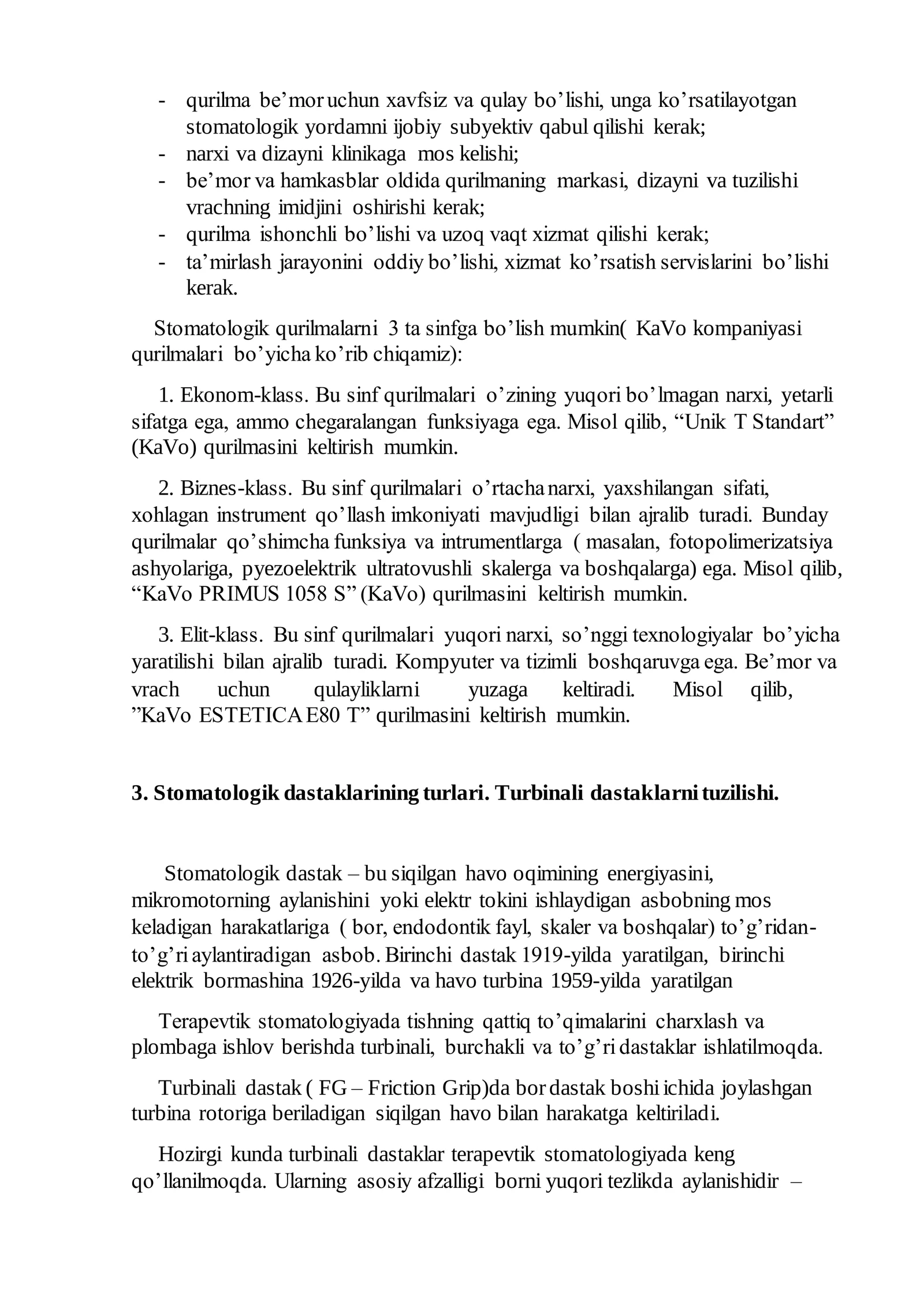 Preklinik restavratsion stomatologiya imtixon javobi I qism 3