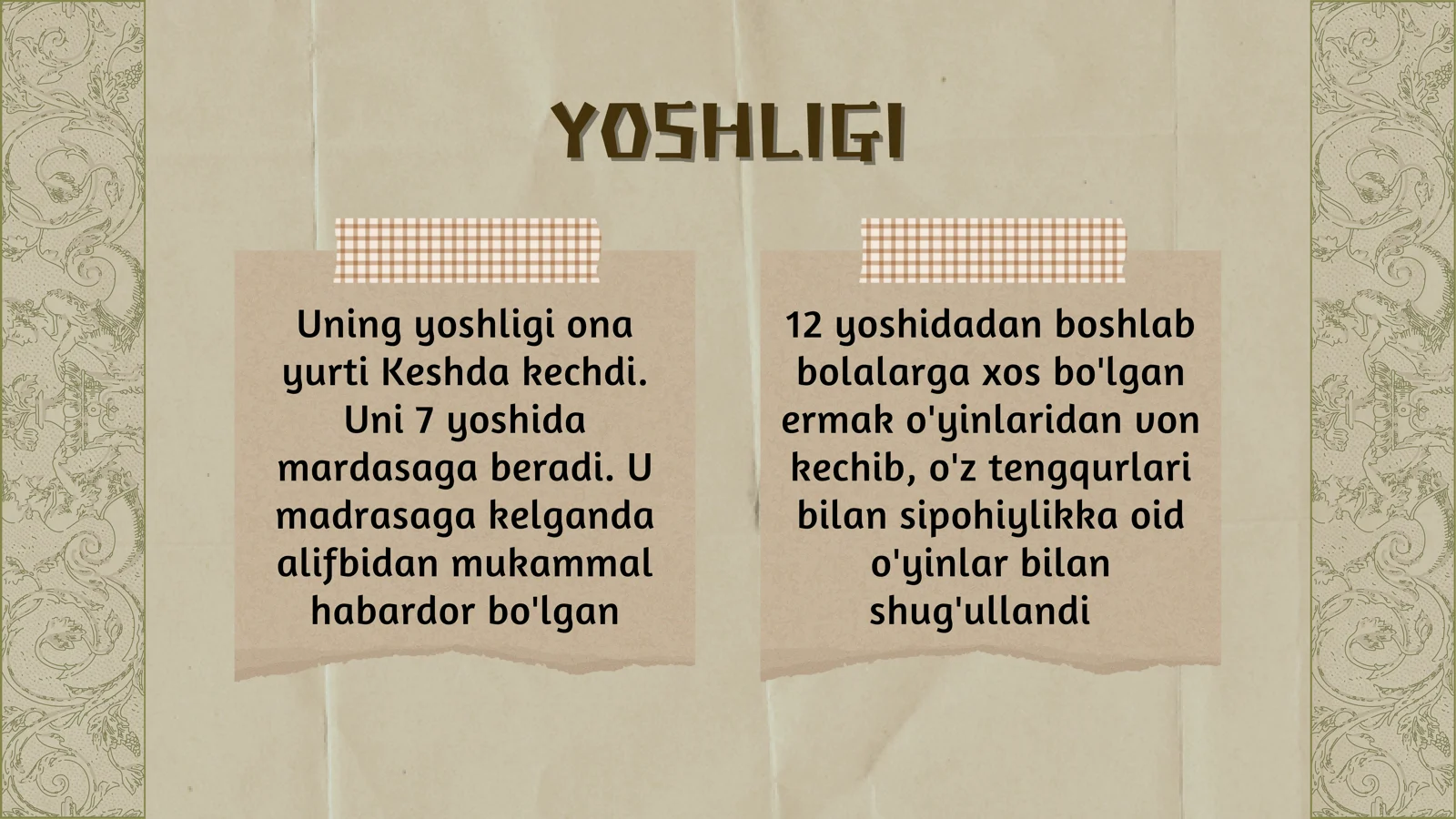 AMIR TEMUR HAYOTI VA YOSHLIGI 3