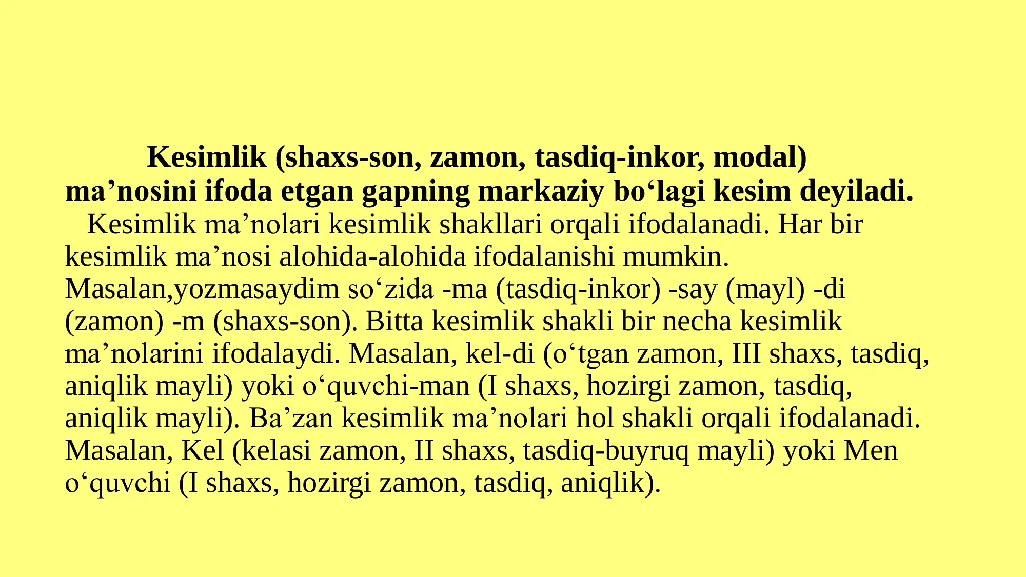 Kesim va uning ifodalanishi 3