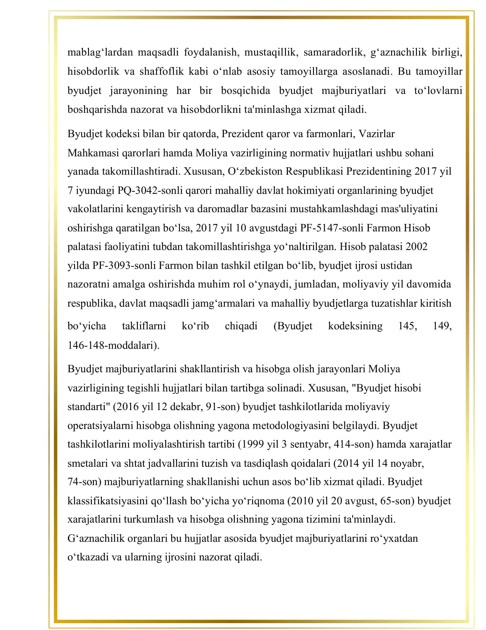 G‘aznachilikda byudjet majburiyatlari va to‘lovlarni boshqarish 3