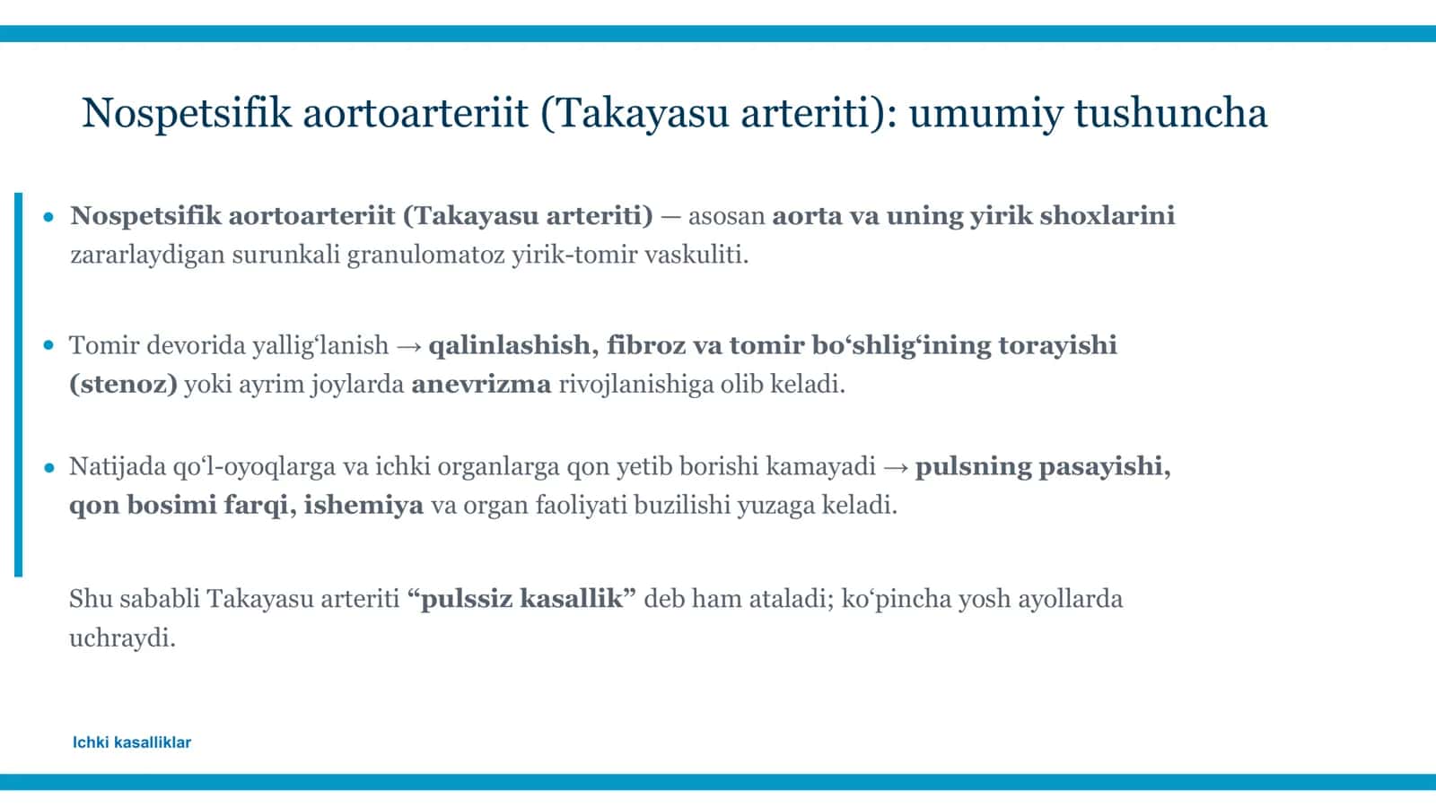 Nospesifik aortoarteriit va Shenleyn-Genox kasalligi 3