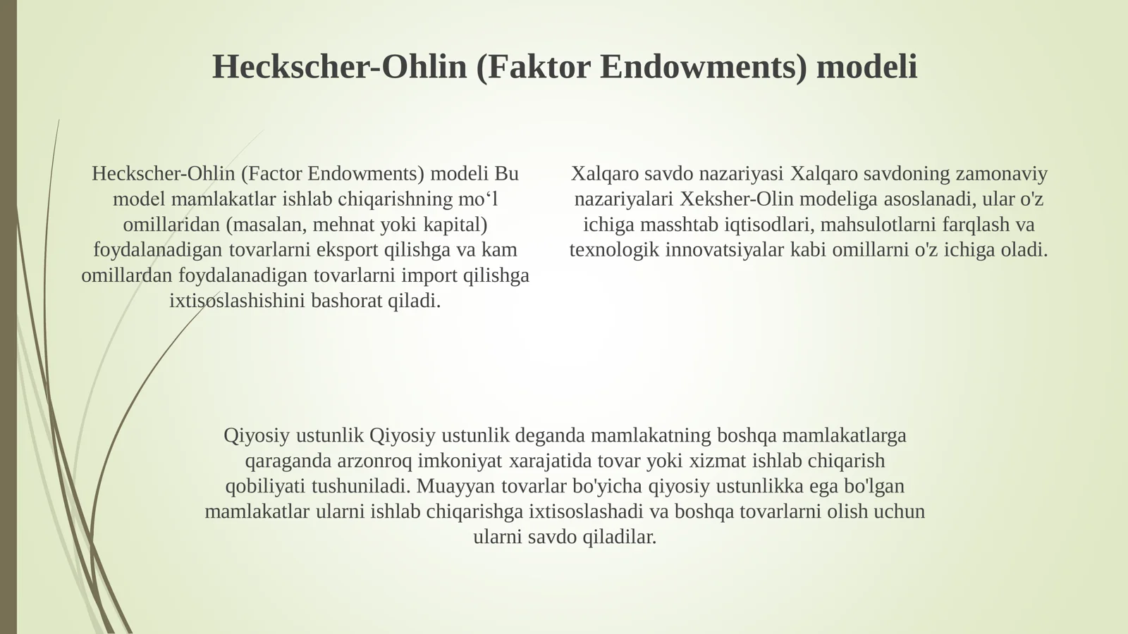 Xalqaro Savdoning Zamonaviy Nazariyalari 3