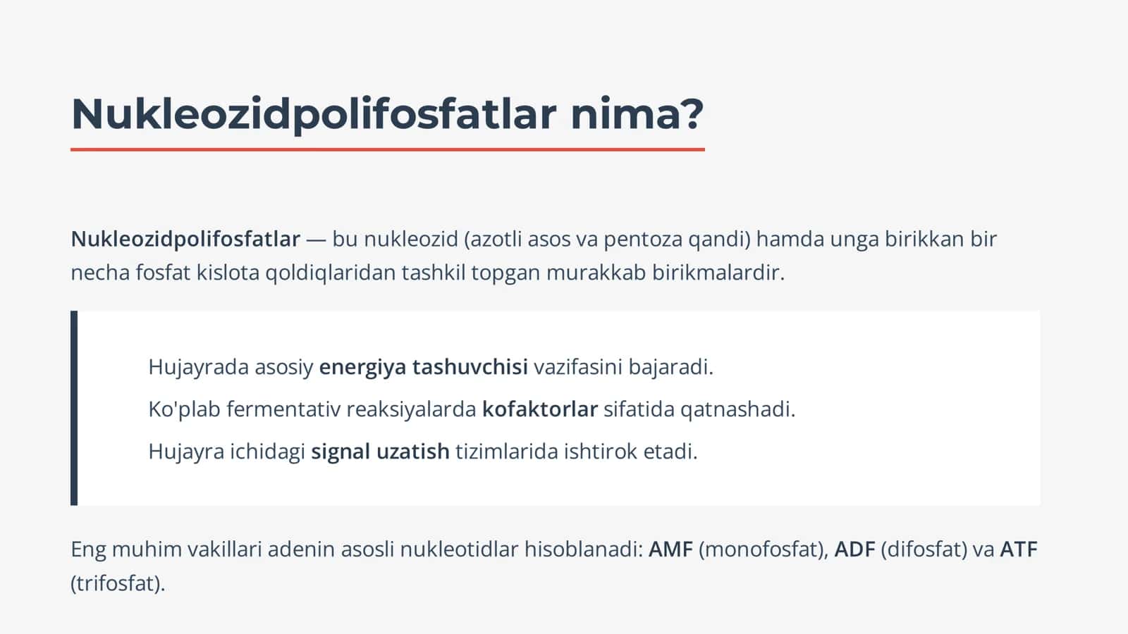 Nukleozidpolifosfatlar va Makroergik Bog'lar 3