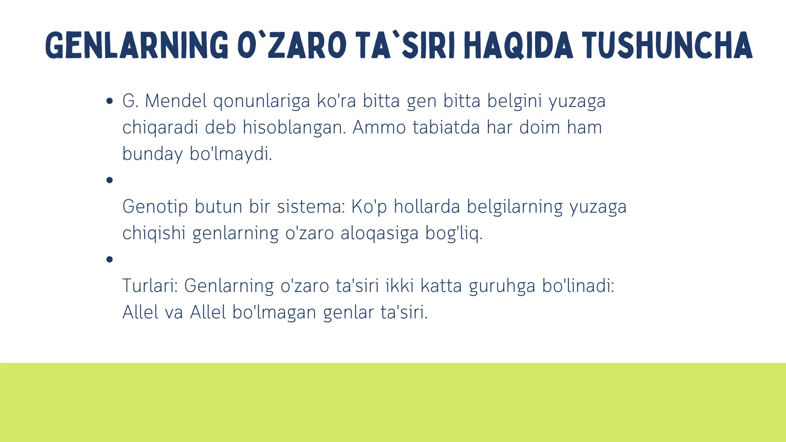 Genlarning oʻzaro taʼsiri 3
