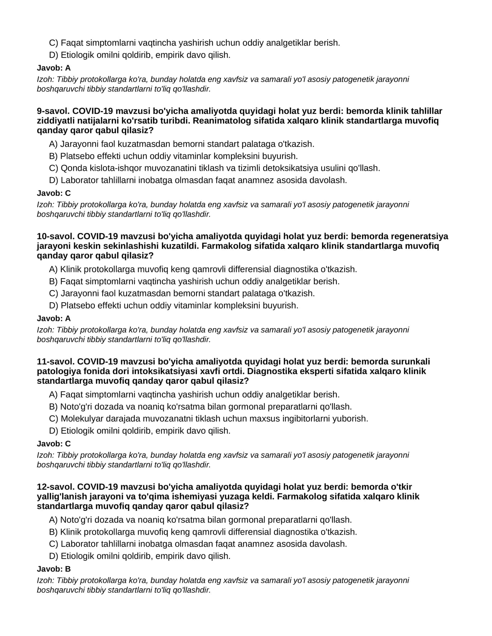COVID-19 Testlar Bazasi 3