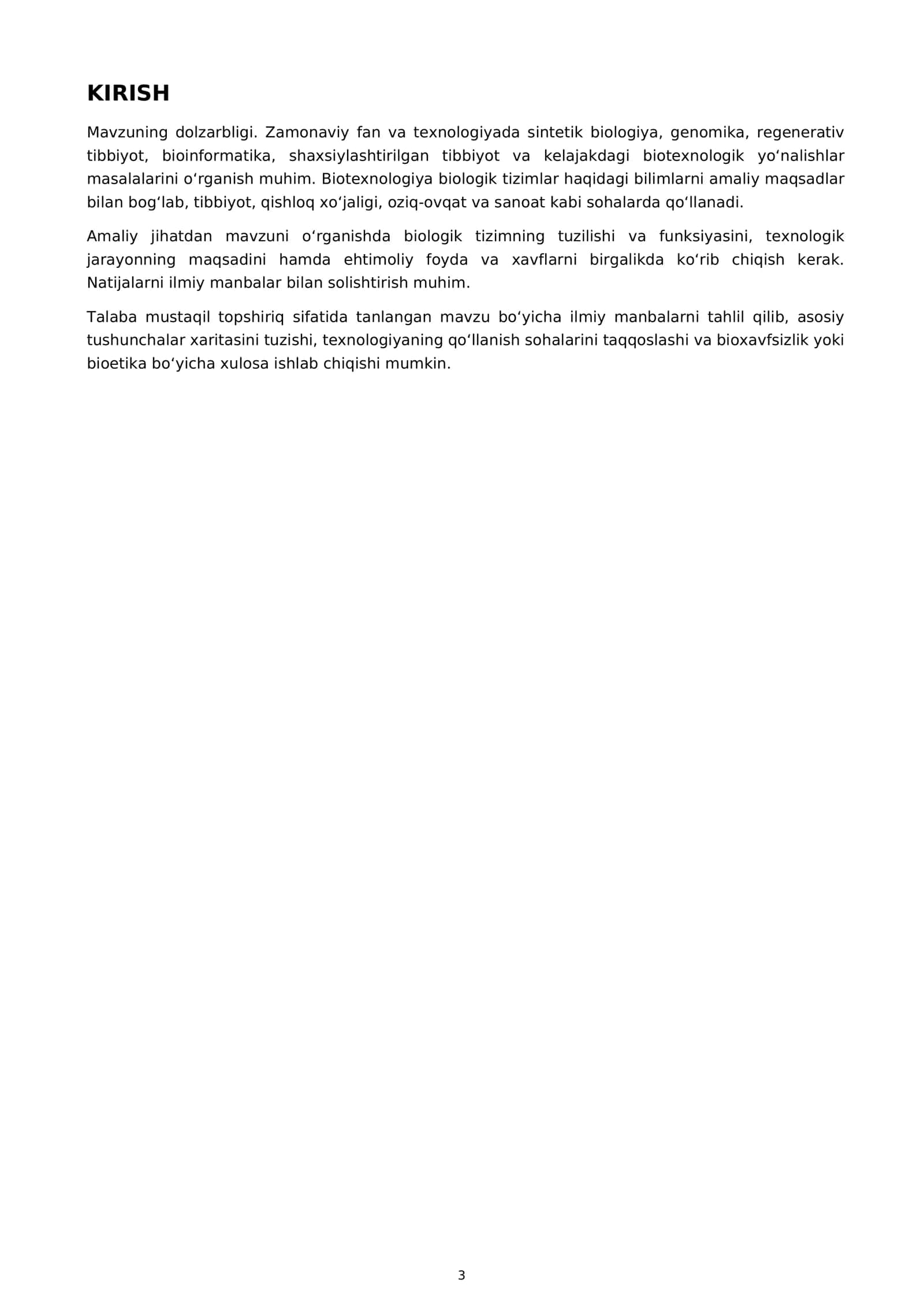 KELAJAK BIOTEXNOLOGIYALARI 3