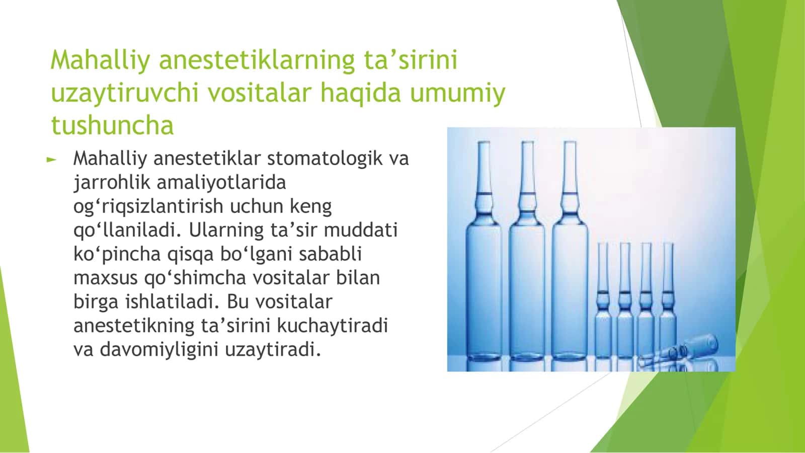 Mahalliy anestetiklarning ta’sirini uzaytiruvchi vositalar 3