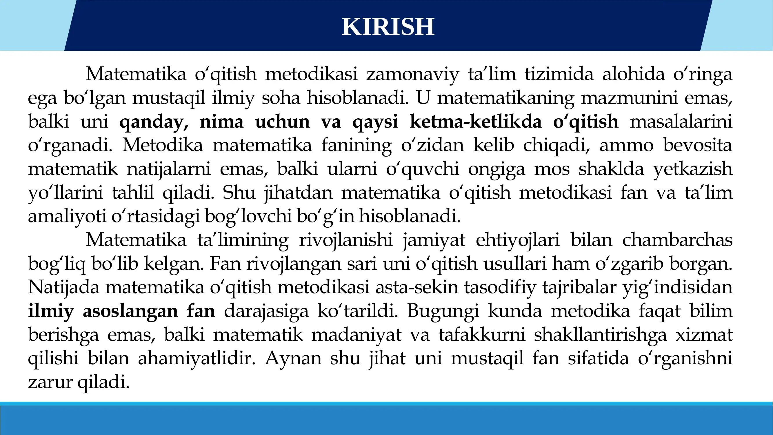 matematik oʻqitish metodikasi 3