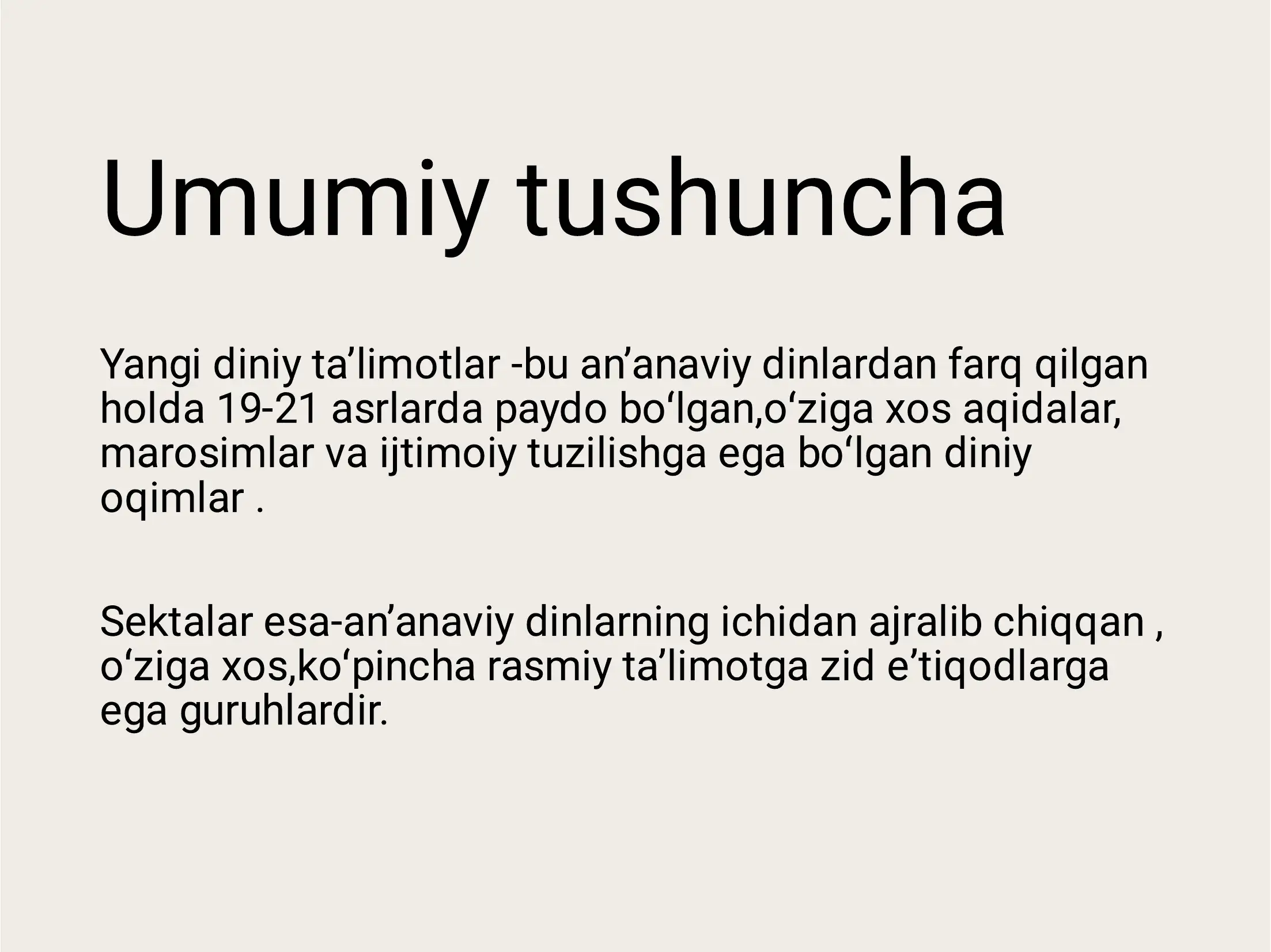 Yangi Diniy Ta'limotlar va Sektalar 3
