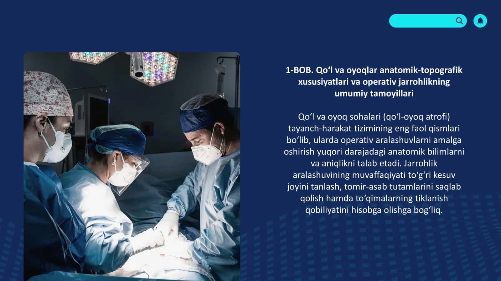Qo‘l va oyoqlar anatomik-topografik xususiyatlari va operativ jarrohlikning umumiy tamoyillari 3