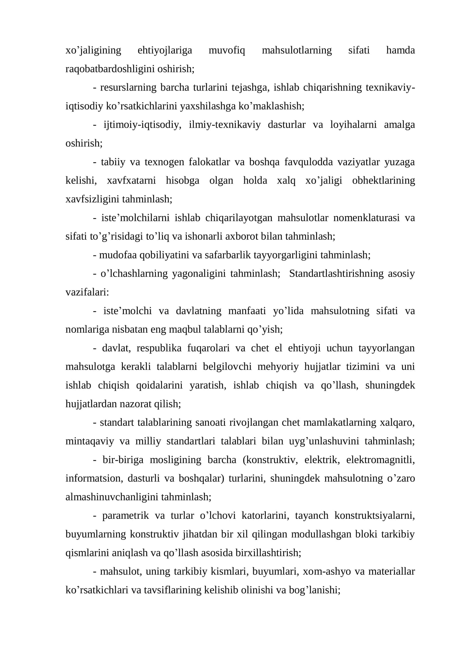 standartlashtirish boʻyicha MA’RUZA 3
