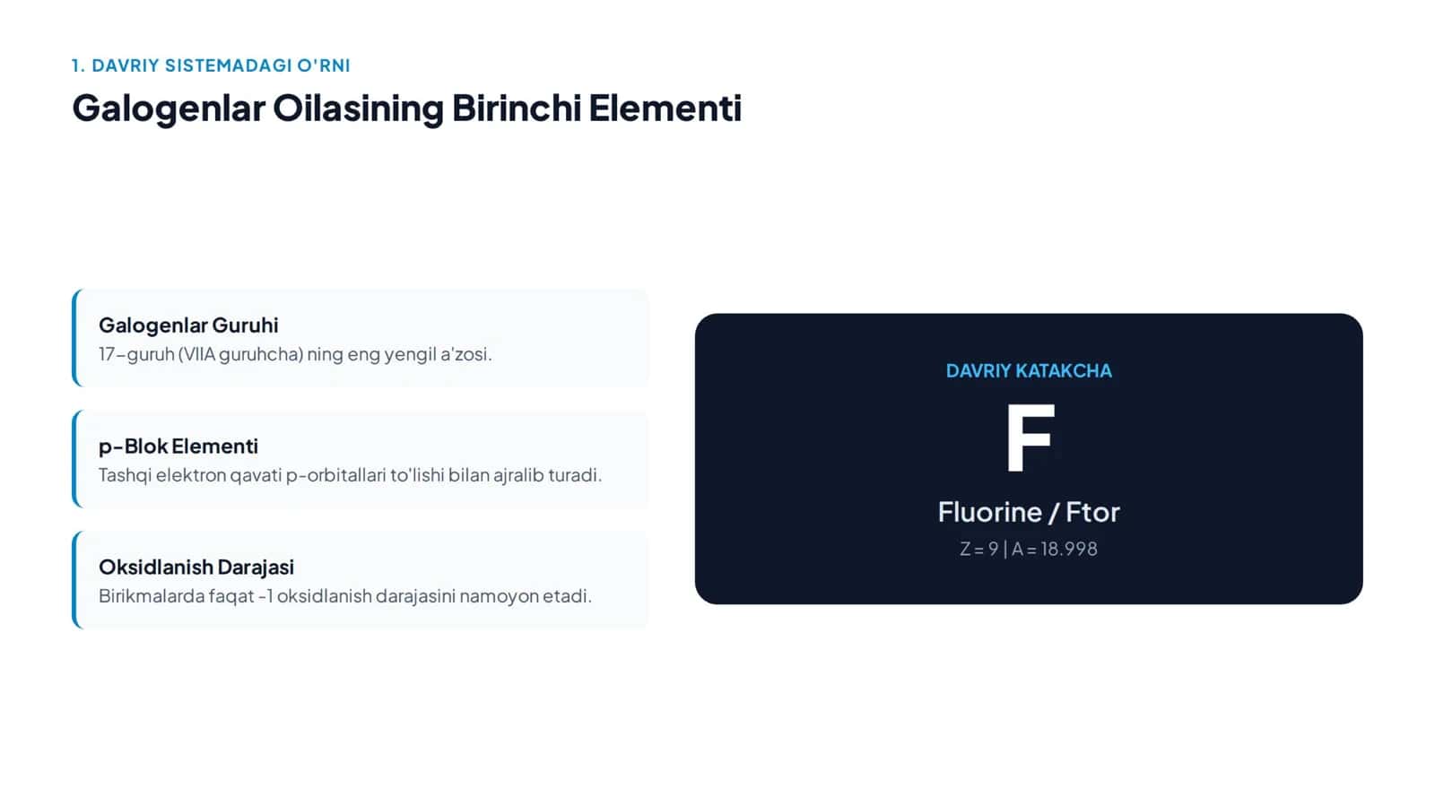Ftor elementi haqida taqdimot 3