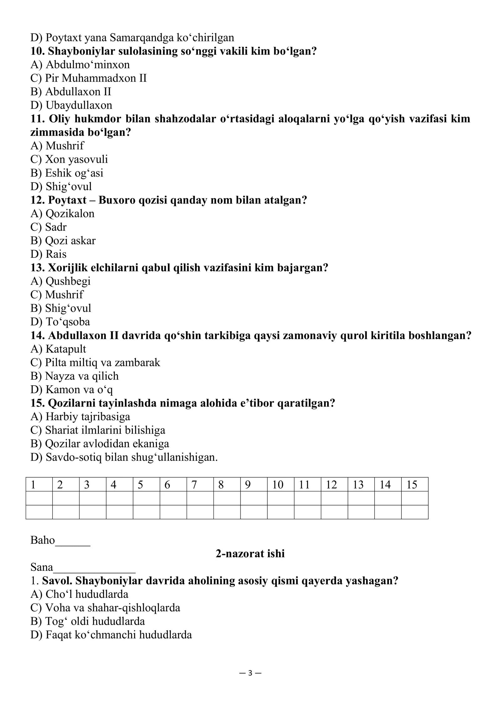 NAZORAT ISHI daftari 3