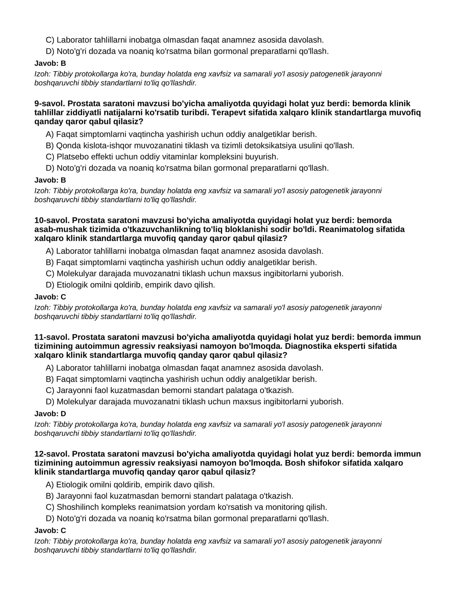 PROSTATA SARATONI - 2-QISM 3