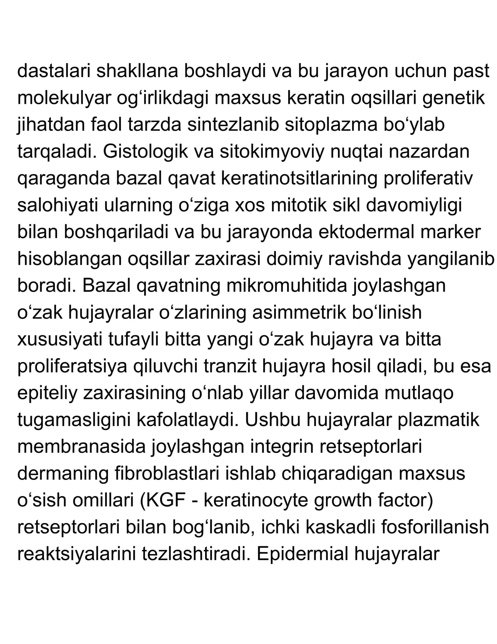 Keratinizatsiya jarayoni 3