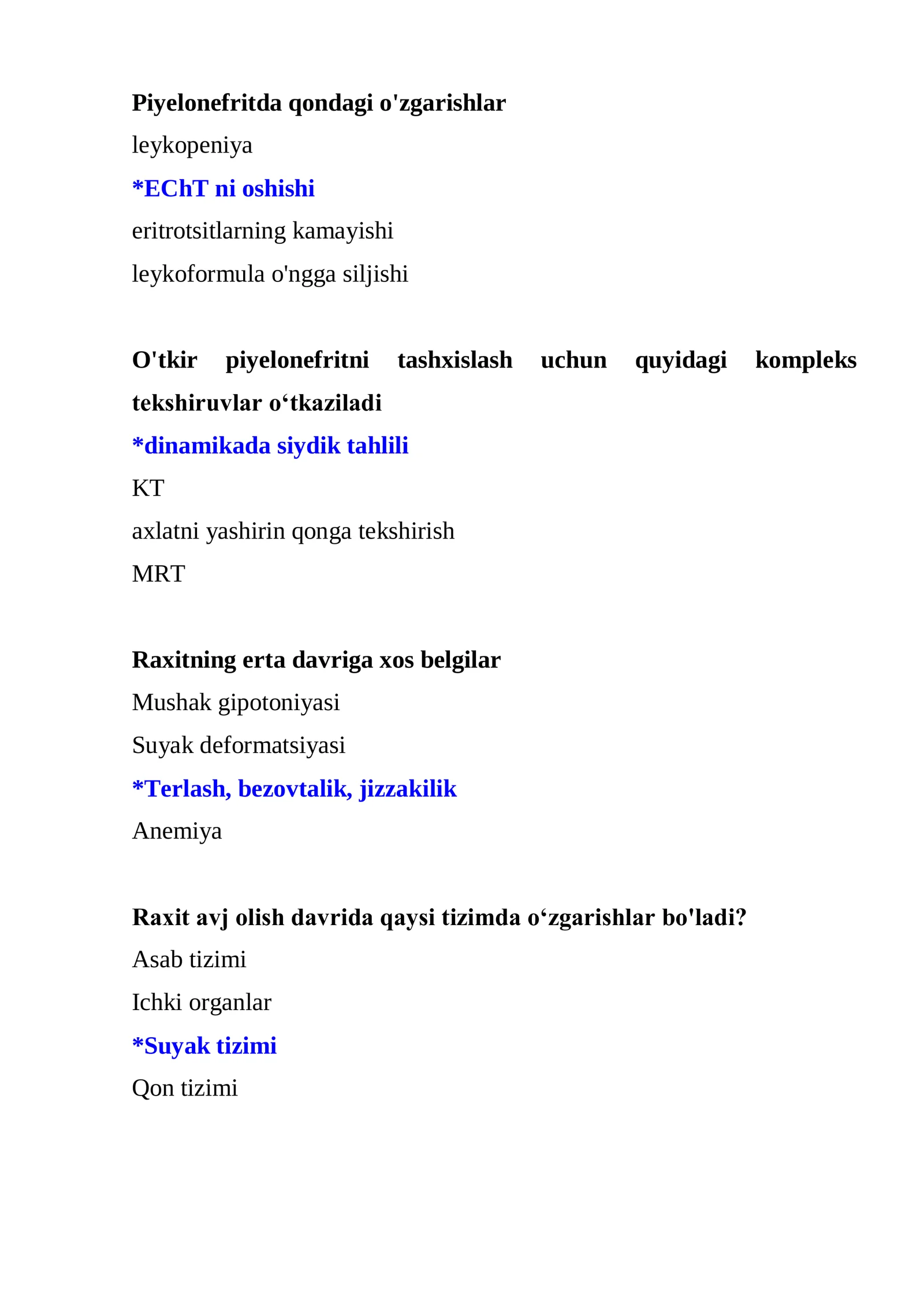 Shifokorlar bo‘limi ARGOS testi Ishga kirish testi va test javoblari 2026 3
