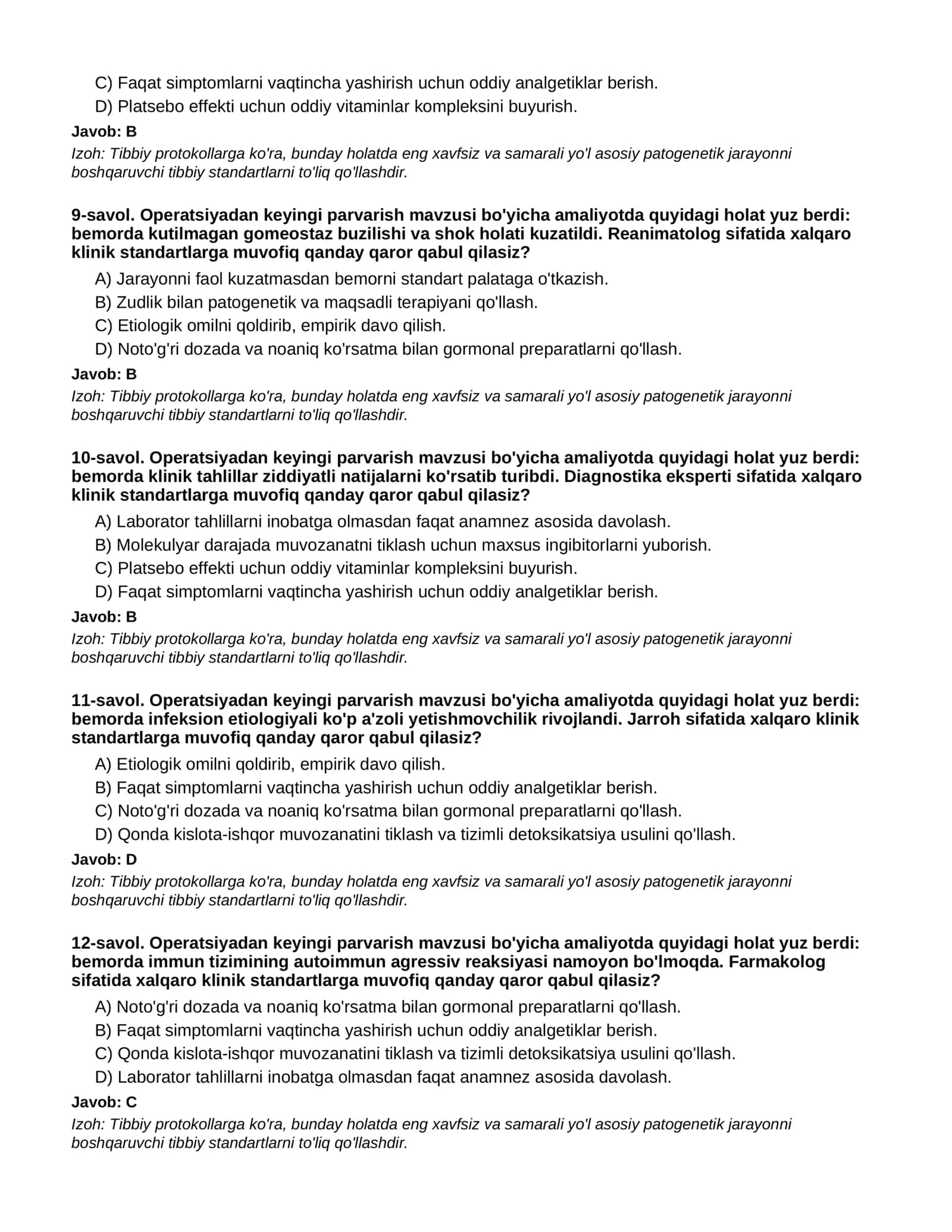 OPERATSIYADAN KEYINGI PARVARISH - 1-QISM 3