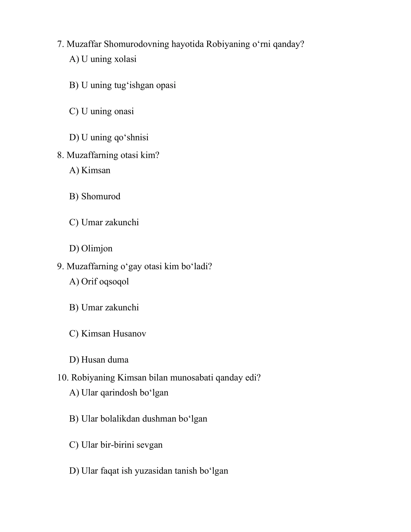 Ikki eshik orasi test 3