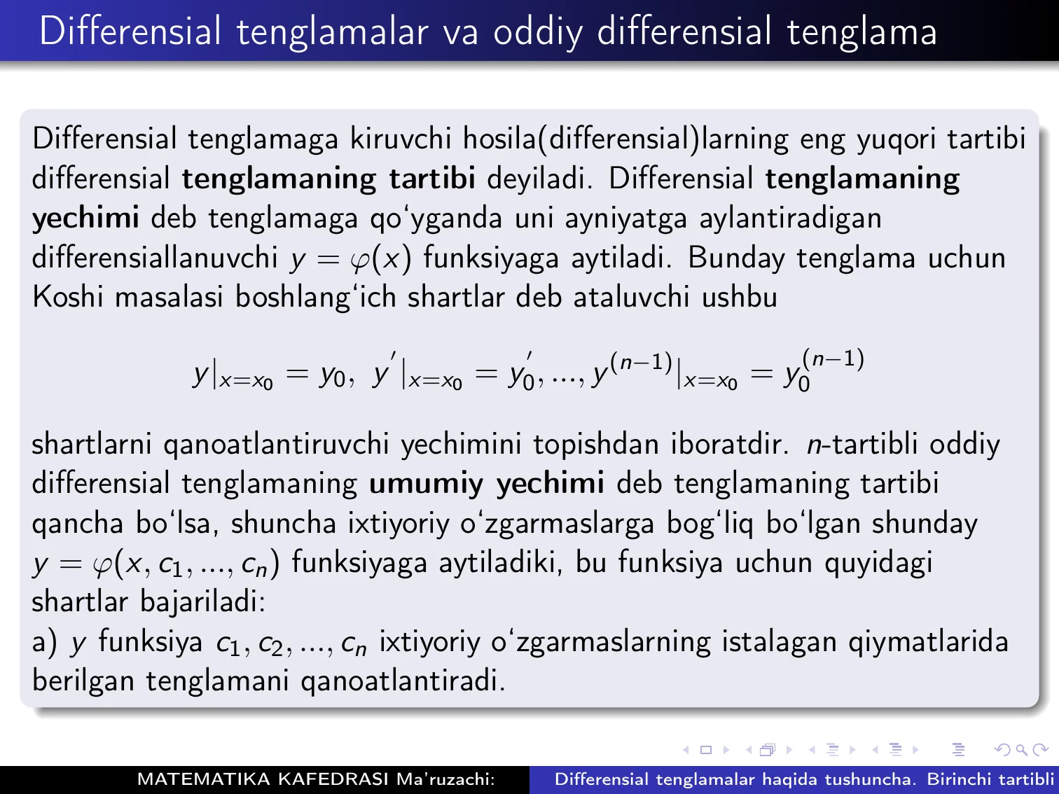 Differensial tenglamalar 3
