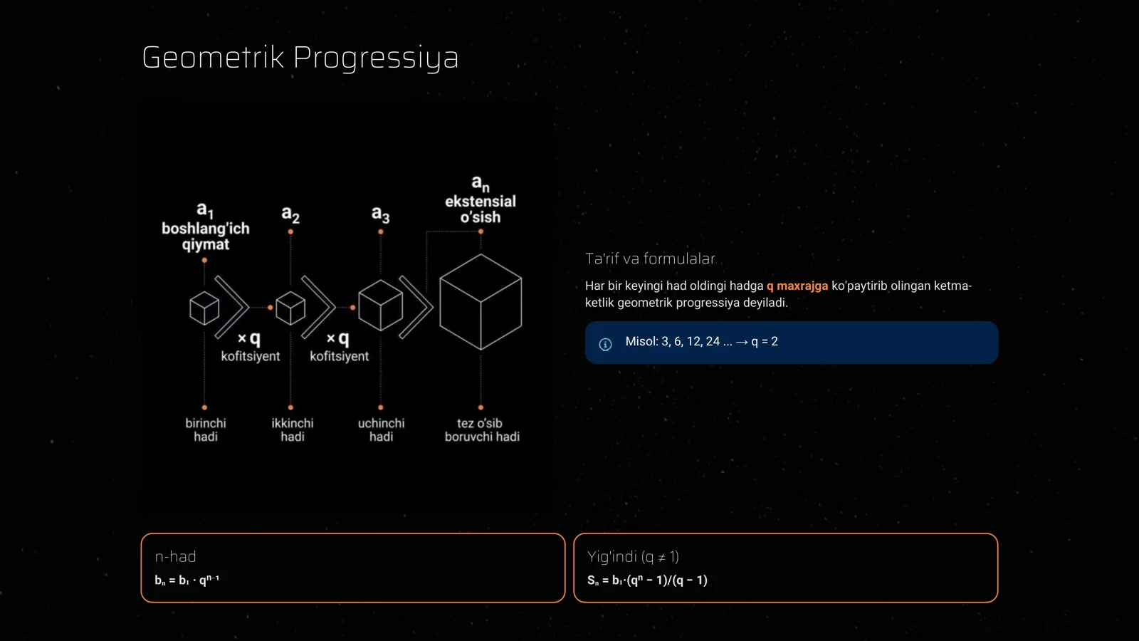Arifmetik va Geometrik Progressiyalar, Kombinatorika Elementlari 3