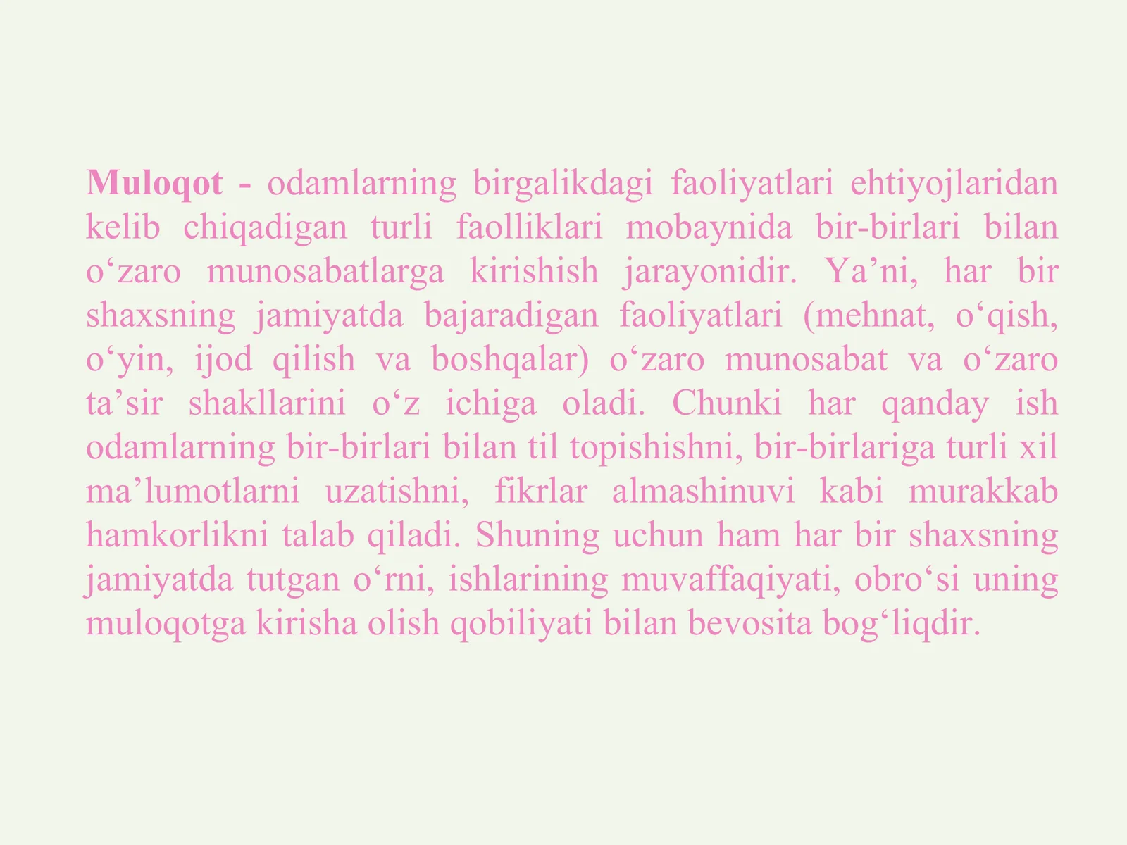 MULOQOT IJTIMOIY VA SHAXSLARARO MUNOSABATLARNING IFODASI SIFATIDA 3