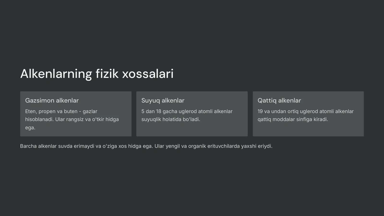 Alkenlar: Olinishi, Xossalari va Ishlatilishi 3