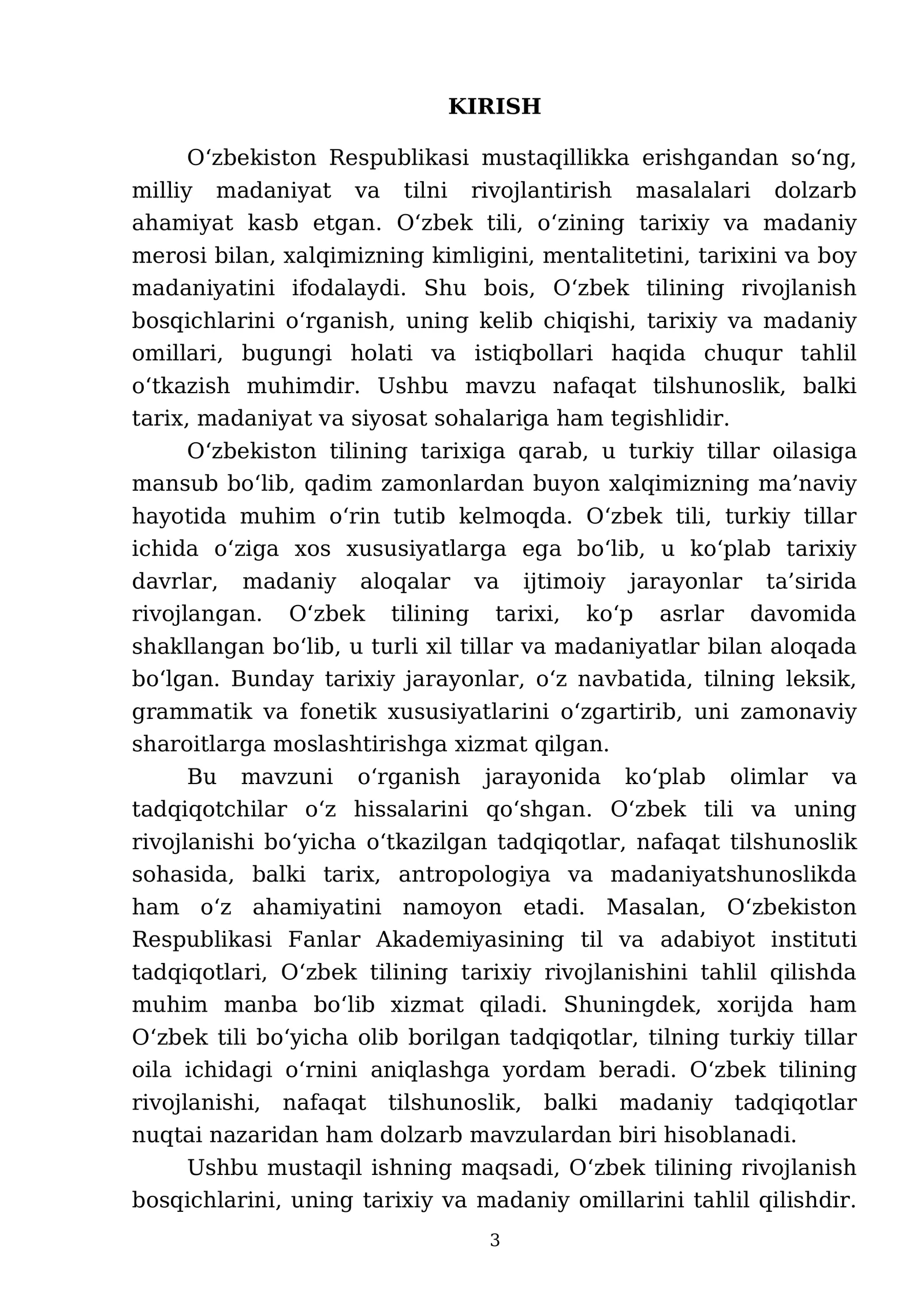 Oʻzbek tilining rivojlanish bosqichlari 3