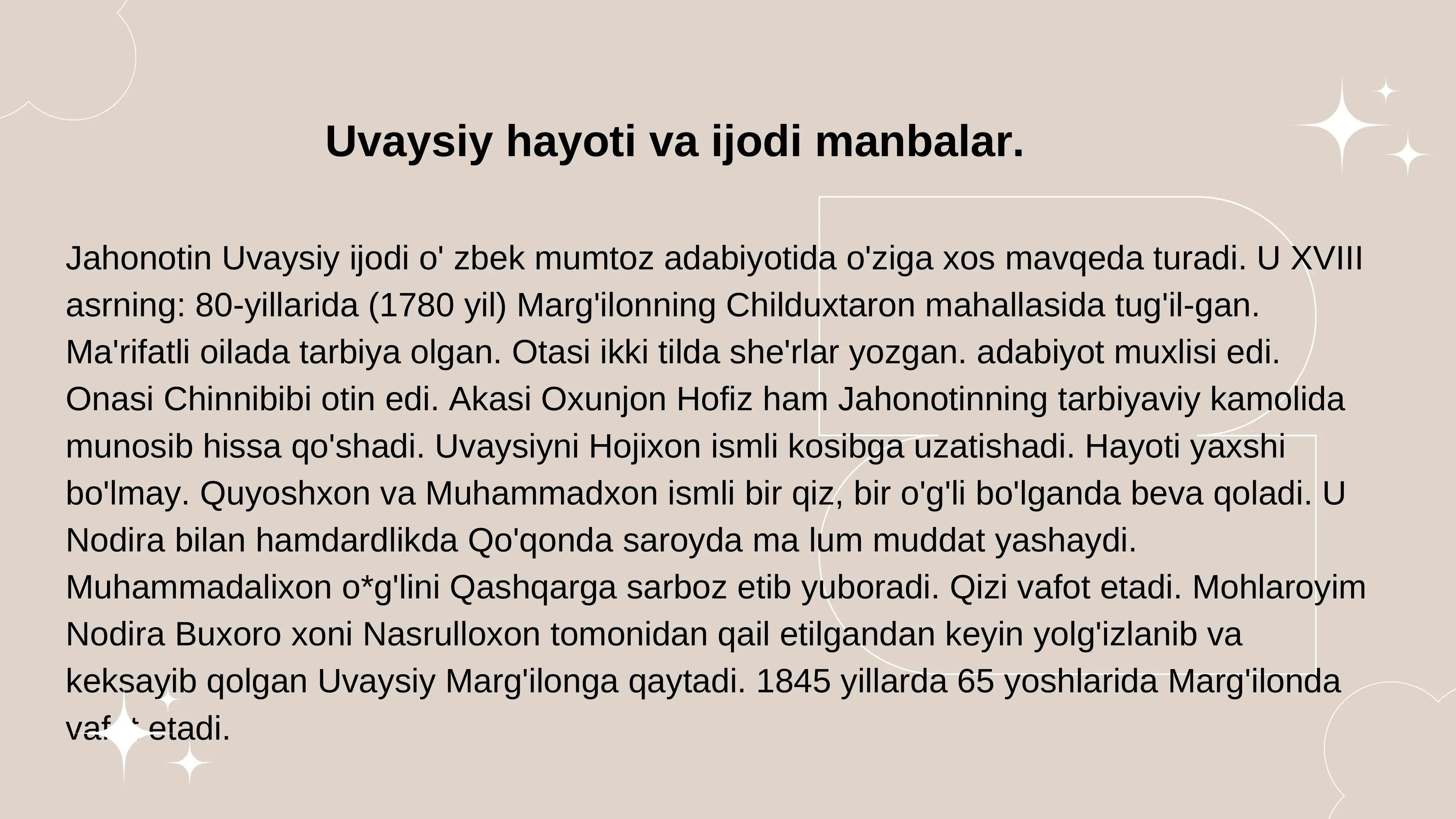 Jahon otin Uvaysiy 3