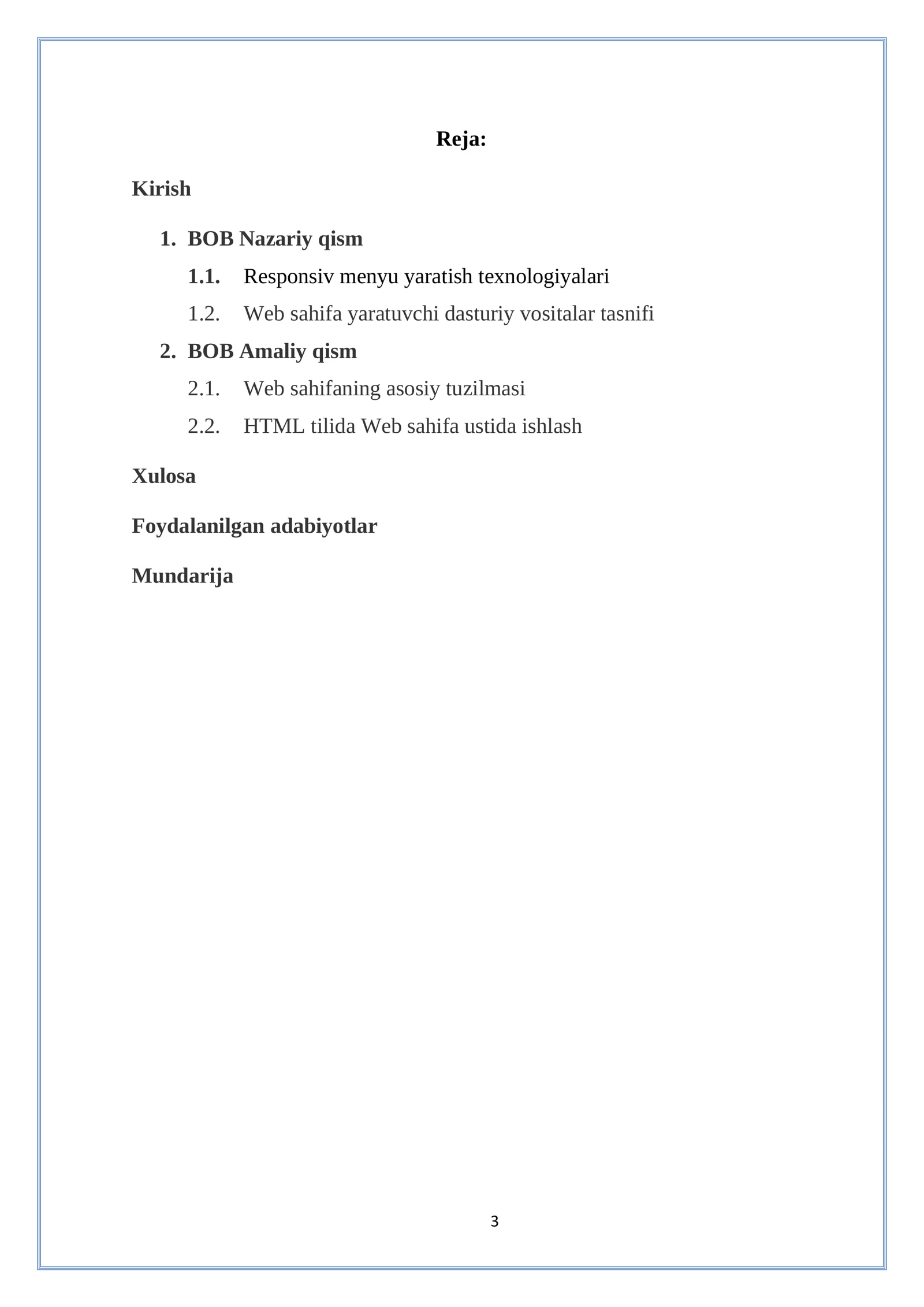 Web sahifalarda responsial menyu 3
