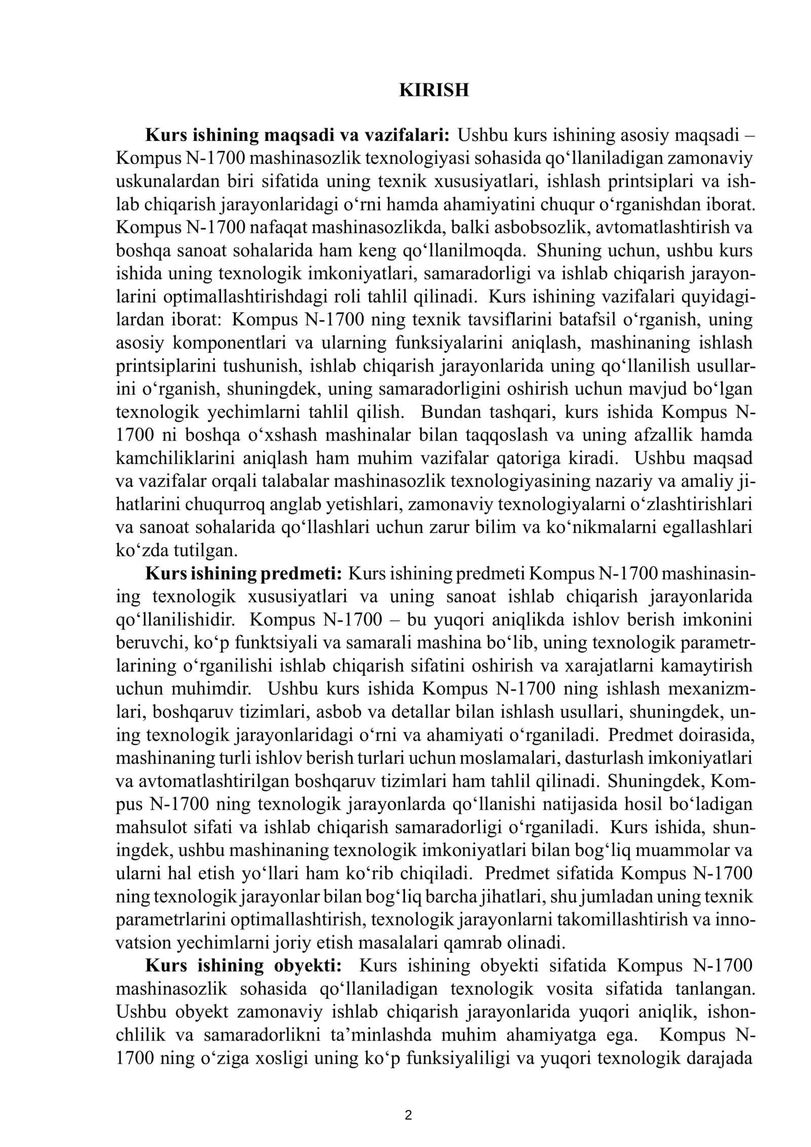 Mashinasozlik Texnologiyasi Asoslari Fanidan Tayyorlagan Kurs Ishi 3