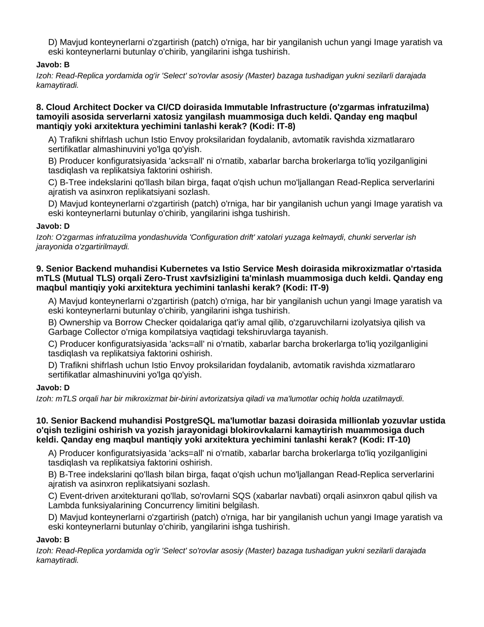 200 TA QIYIN TESTLAR 3