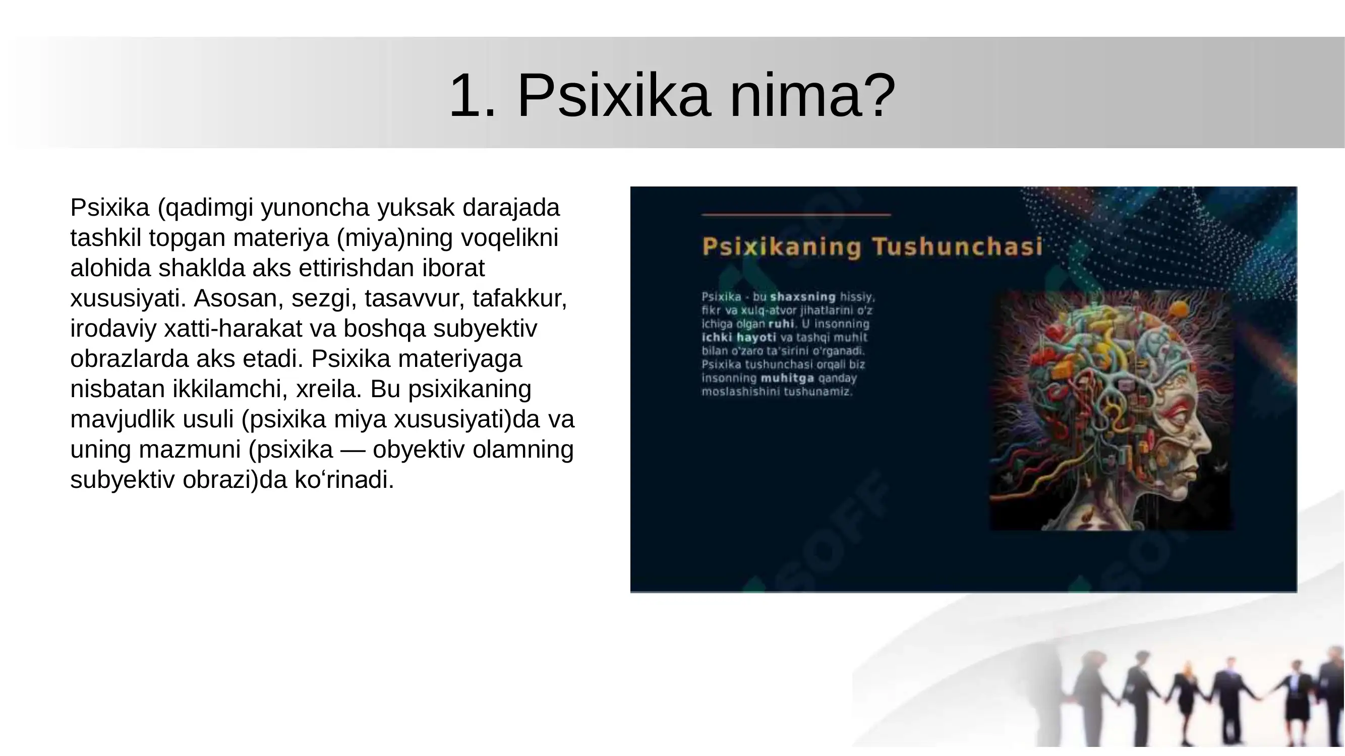 Psixika va Ong Munosabati 3