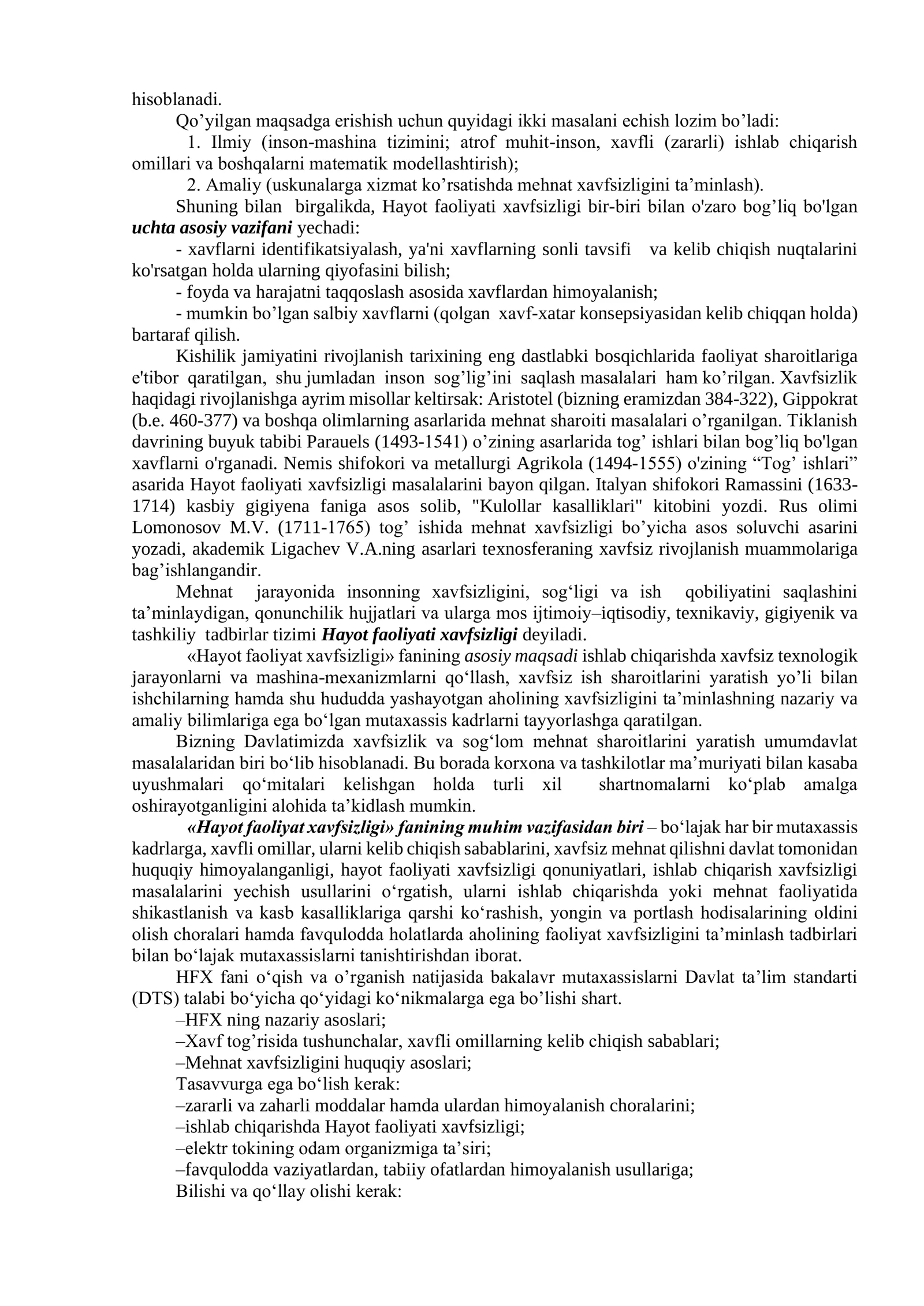 Mavzu: HAYOT FAOLIYATI XAVFSIZLIGI 3