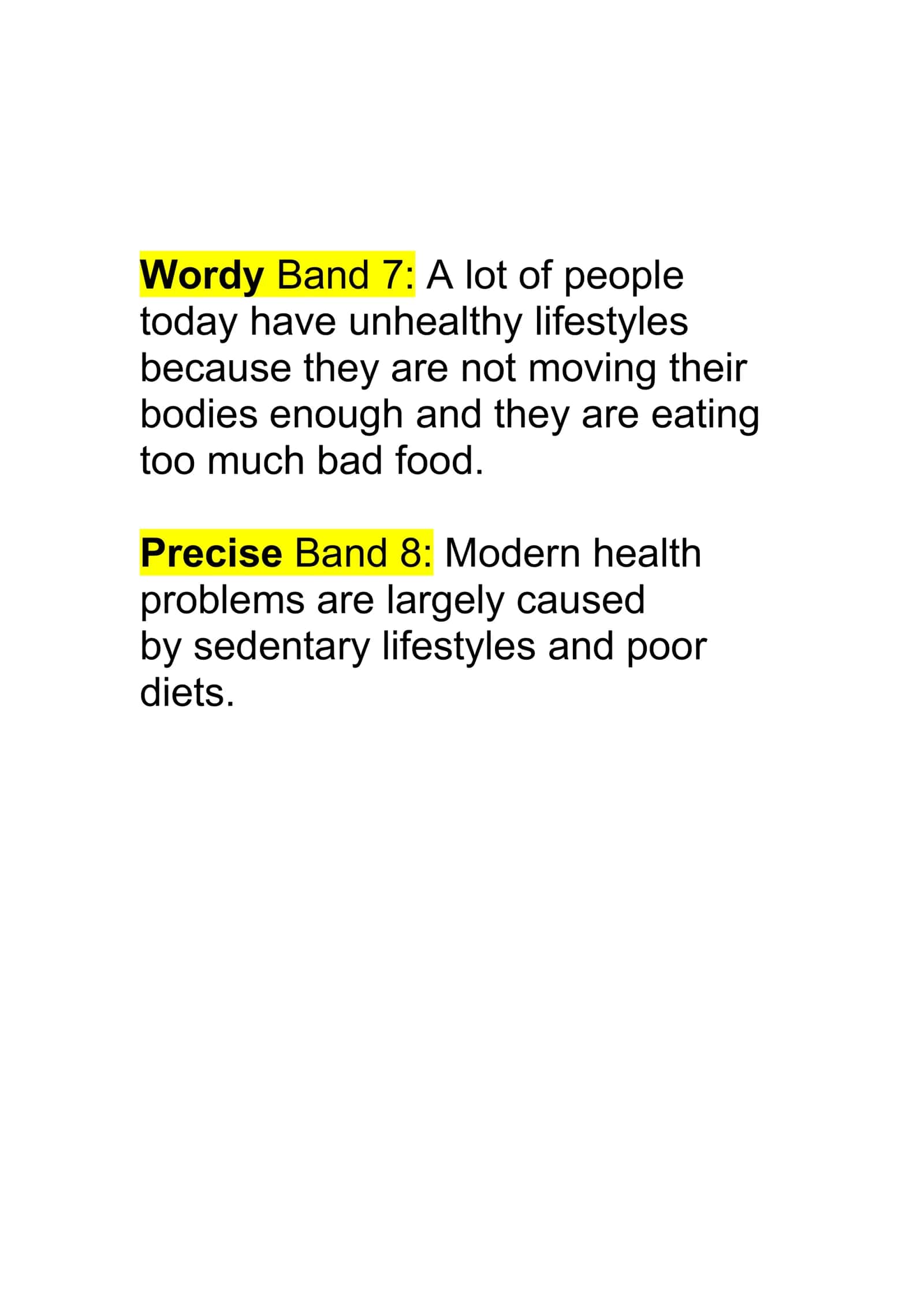 Wordy vs Precise Sentences 3